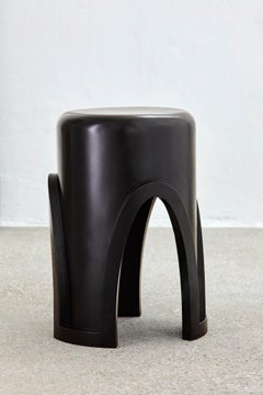 Unique Lingh Hand-Patinated Dark Bronze Side Table by Megarisiotis