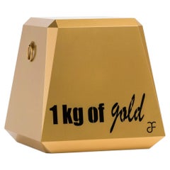 Lingottino Pouf in Powder-Coated Aluminum by altreforme
