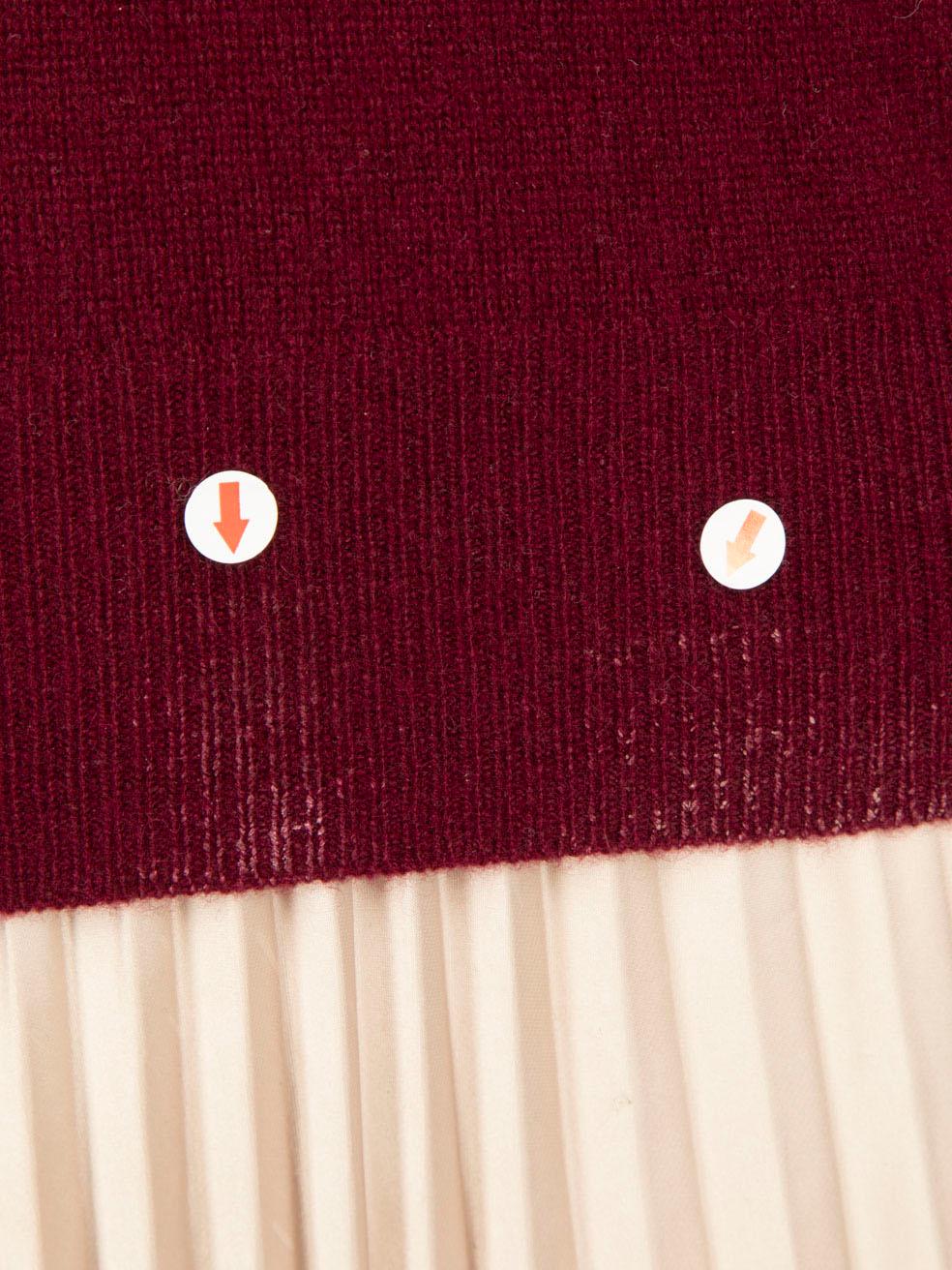 Lingua Franca Burgunderfarbener Kaschmirpullover für Damen aus Kaschmir Größe XS im Angebot 2