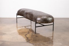 Lingua Modern Functional Art Fiberglass & Metal Bench by Costantini, In Stock
