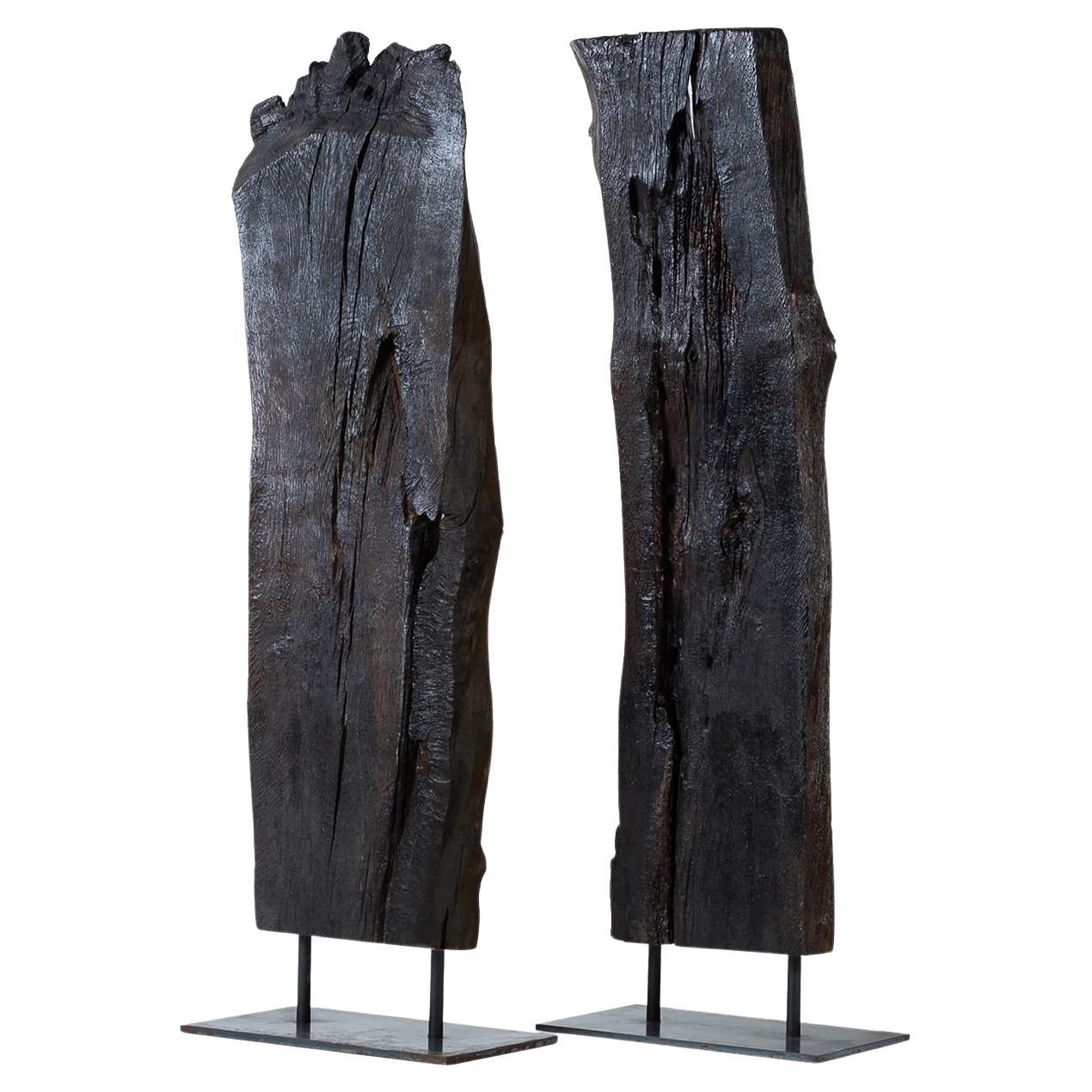 Linguat I - Ensemble de 2 sculptures noires