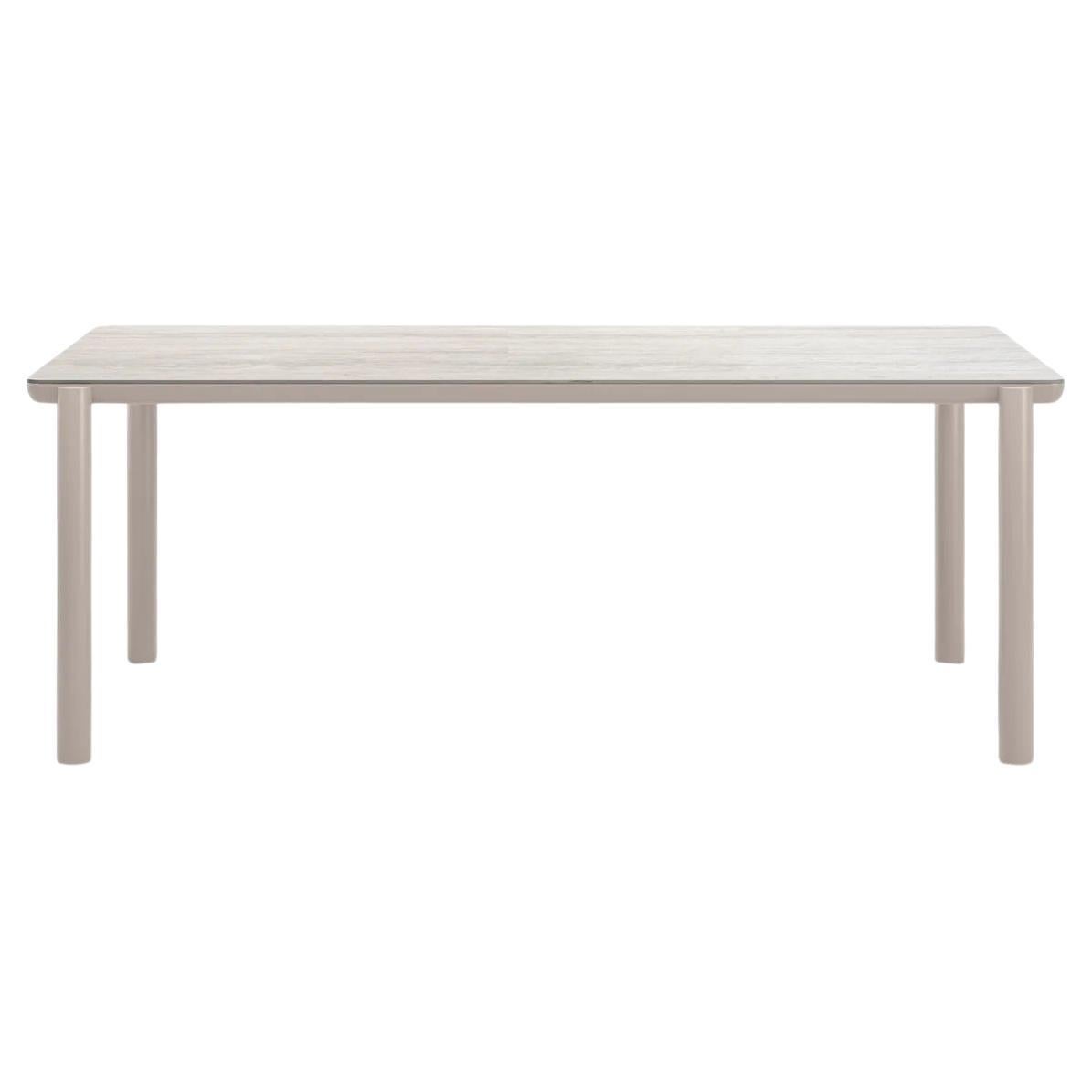 Link-Bisque 190 Sintered Stone And Powder-Coated Aluminum Dining Table by SNOC