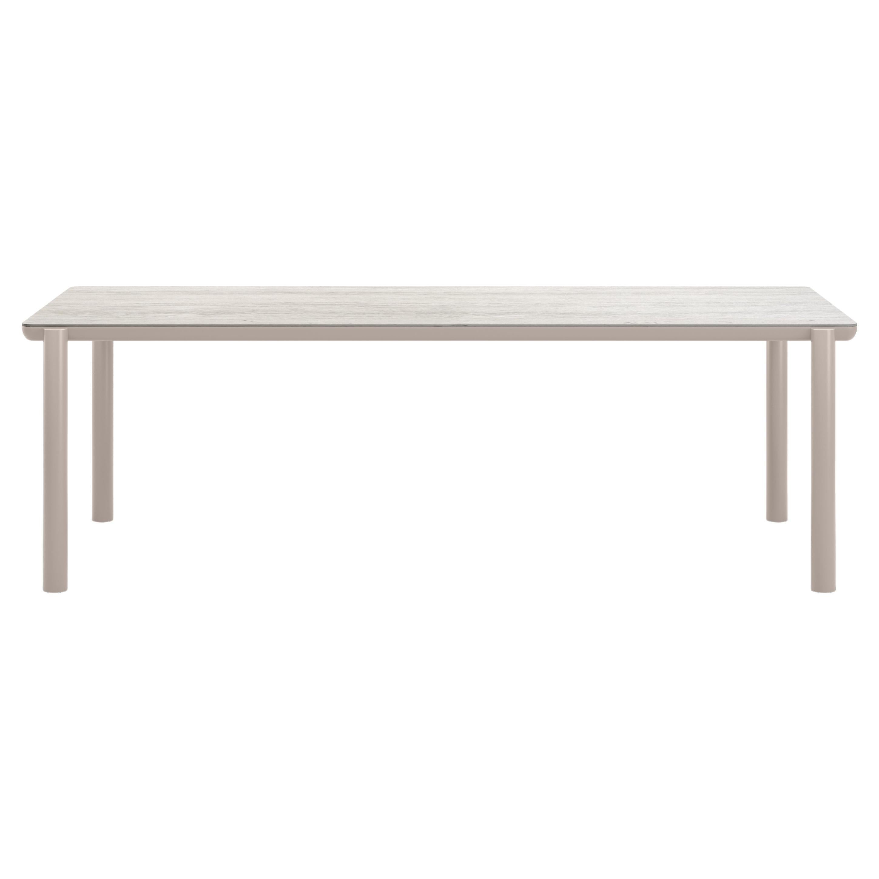 Link-Bisque 240 Sintered Stone And Powder-Coated Aluminum Dining Table by SNOC