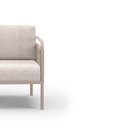 Link-Bisque Wicker And Aluminum Outdoor Armchair With Cushions by SNOC