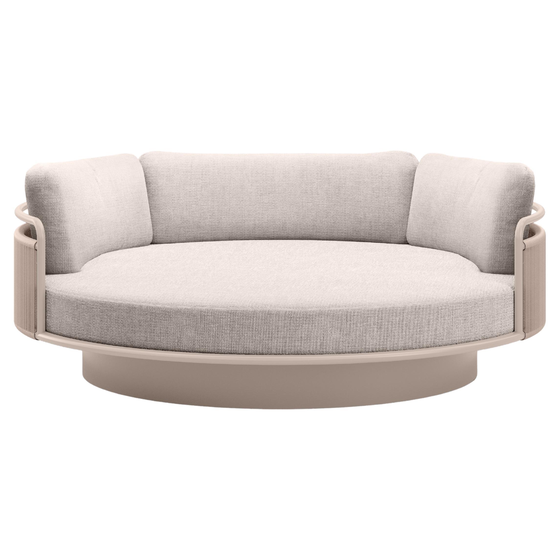 Link-Bisque Wicker And Powder-Coated Aluminum Outdoor Meditation Bed by SNOC