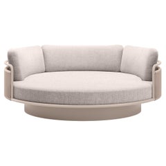 Link-Bisque Wicker And Powder-Coated Aluminum Outdoor Meditation Bed by SNOC