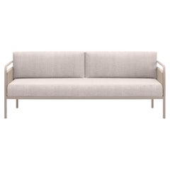 Link-Bisque Wicker And Powder-Coated Aluminum Two-Seater Outdoor Sofa by SNOC
