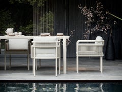 Link-Bisque Wicker, Fabric And Powder-Coated Aluminum Dining Chair by SNOC