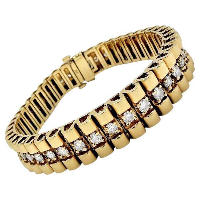 Diamond Tennis Bracelet 5.44 Carat in White Gold For Sale at 1stDibs