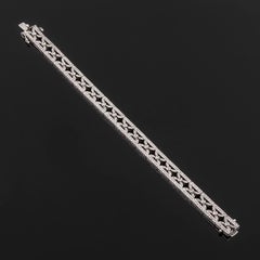 Cocktail Link bracelet in gold and diamonds (brilliant cut)