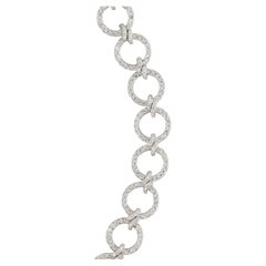 Link Bracelet set in White Gold with Diamonds
