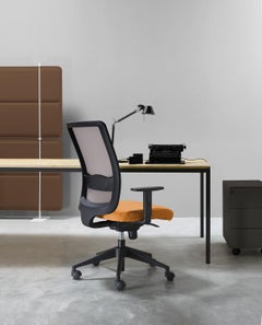 Link High Backrest Managerial Armchair in Mesh & Upholstery by Quinti Sedute