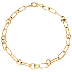 Vintage Link Necklace Signed Pomellato in 18 Karat Yellow Gold