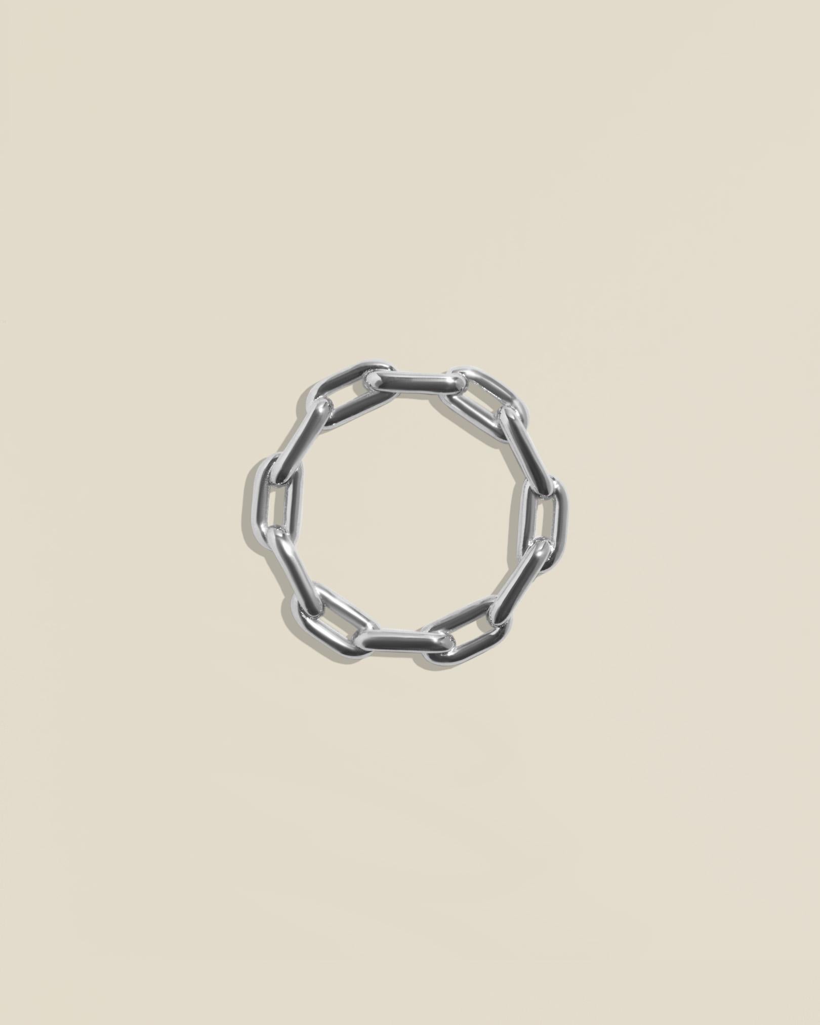 For Sale:  Link Ring in White Gold 2