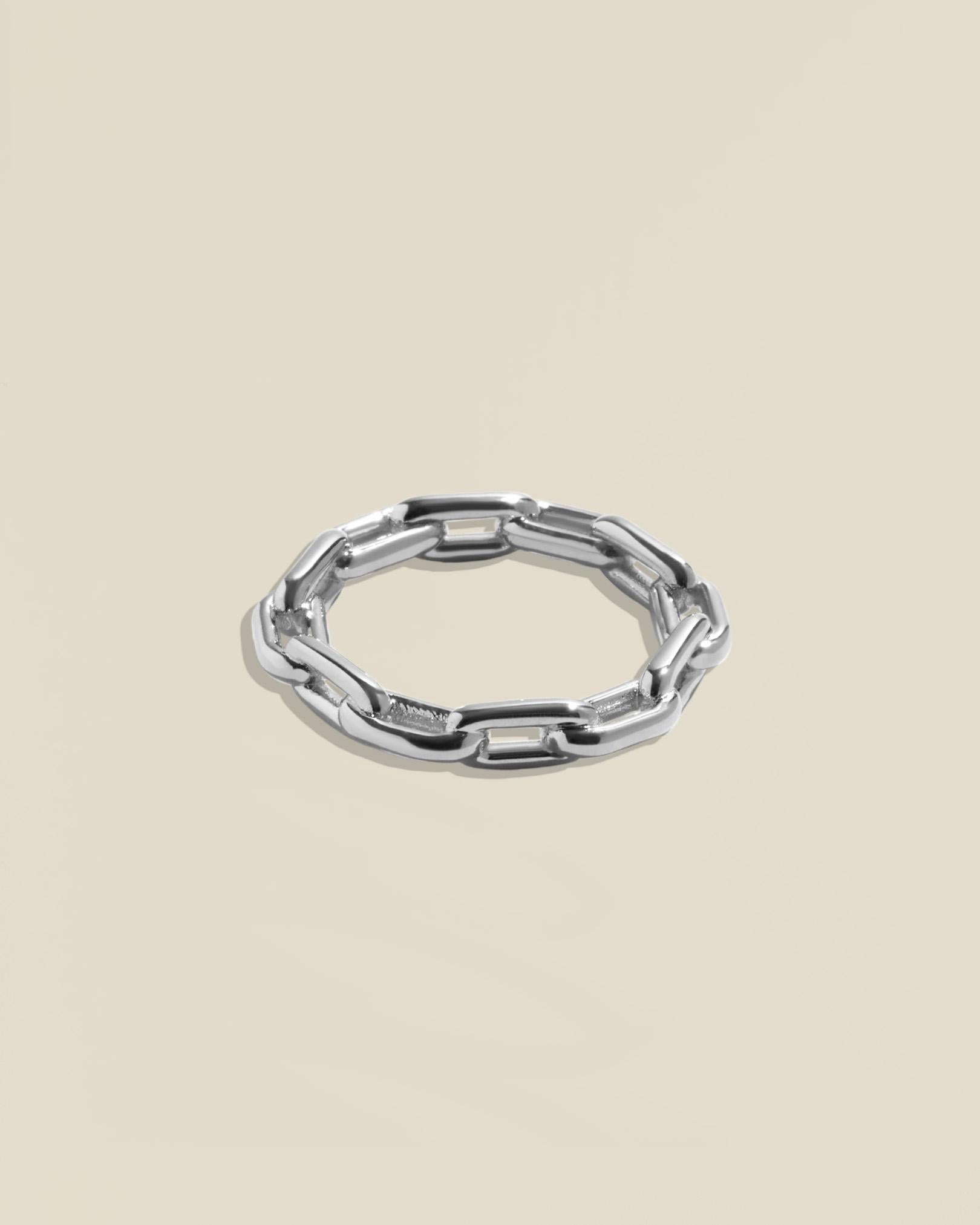 For Sale:  Link Ring in White Gold 3