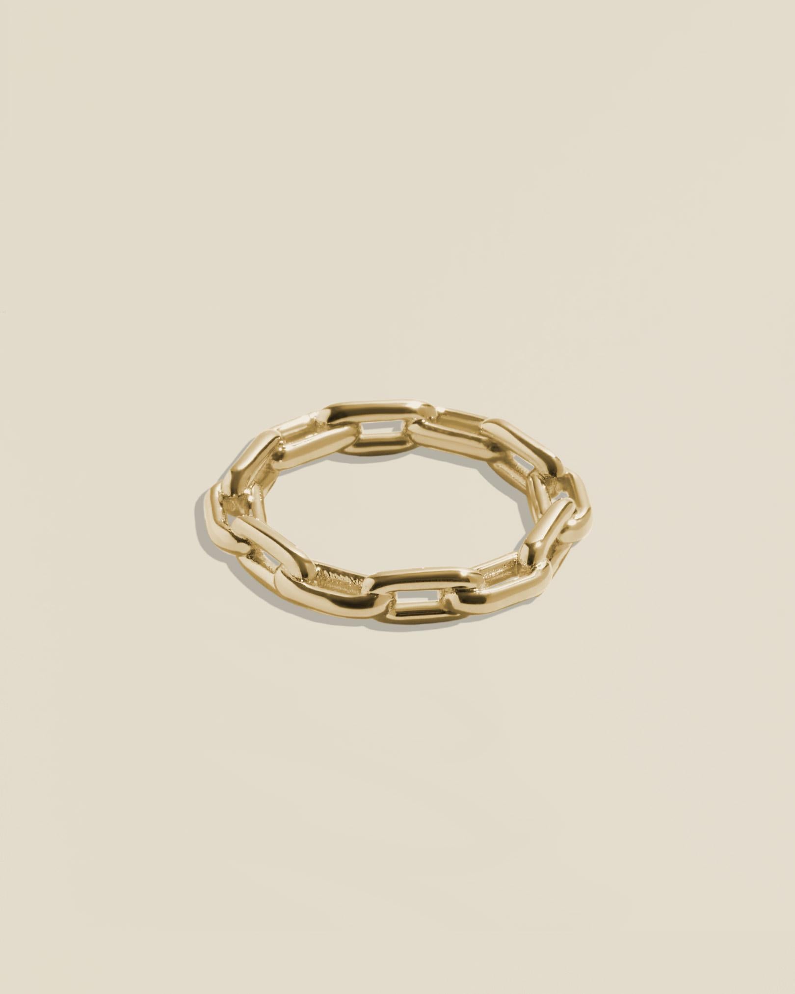 For Sale:  Link Ring in Yellow Gold 2