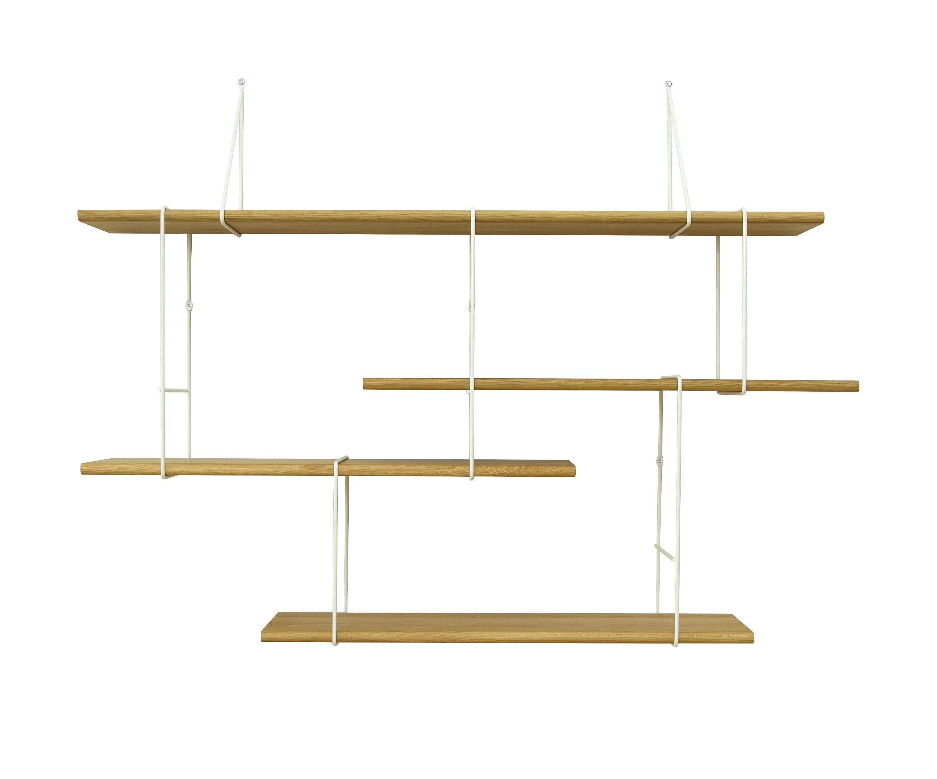 The LINK shelf is display and storage stripped down to the essentials. Its steel and wood construction forms an engaging interplay with many potential compositions: asymmetrical, highreaching, or laid out lengthwise. It is designed to work perfectly