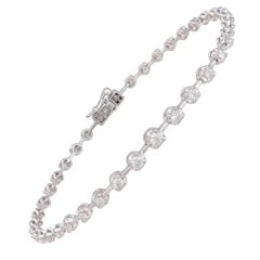 Link Setting Diamond Tennis Bracelet 18k Yellowhite Gold Diamond for Her