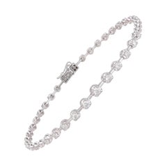 Link Setting Diamond Tennis Bracelet 18k Yellowhite Gold Diamond for Her