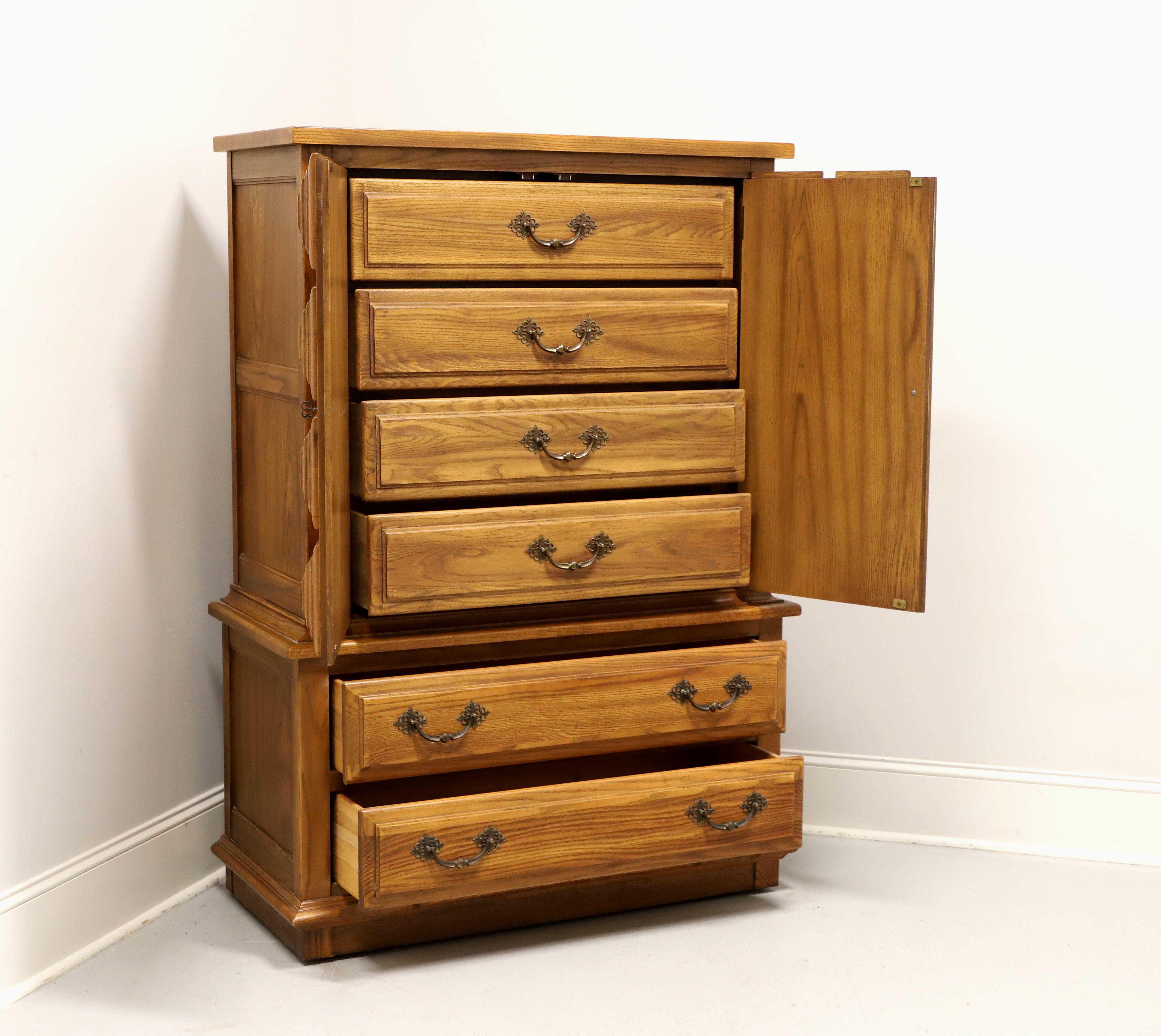 20th Century LINK-TAYLOR Espanol Oak Spanish Colonial Style Gentleman's Chest For Sale