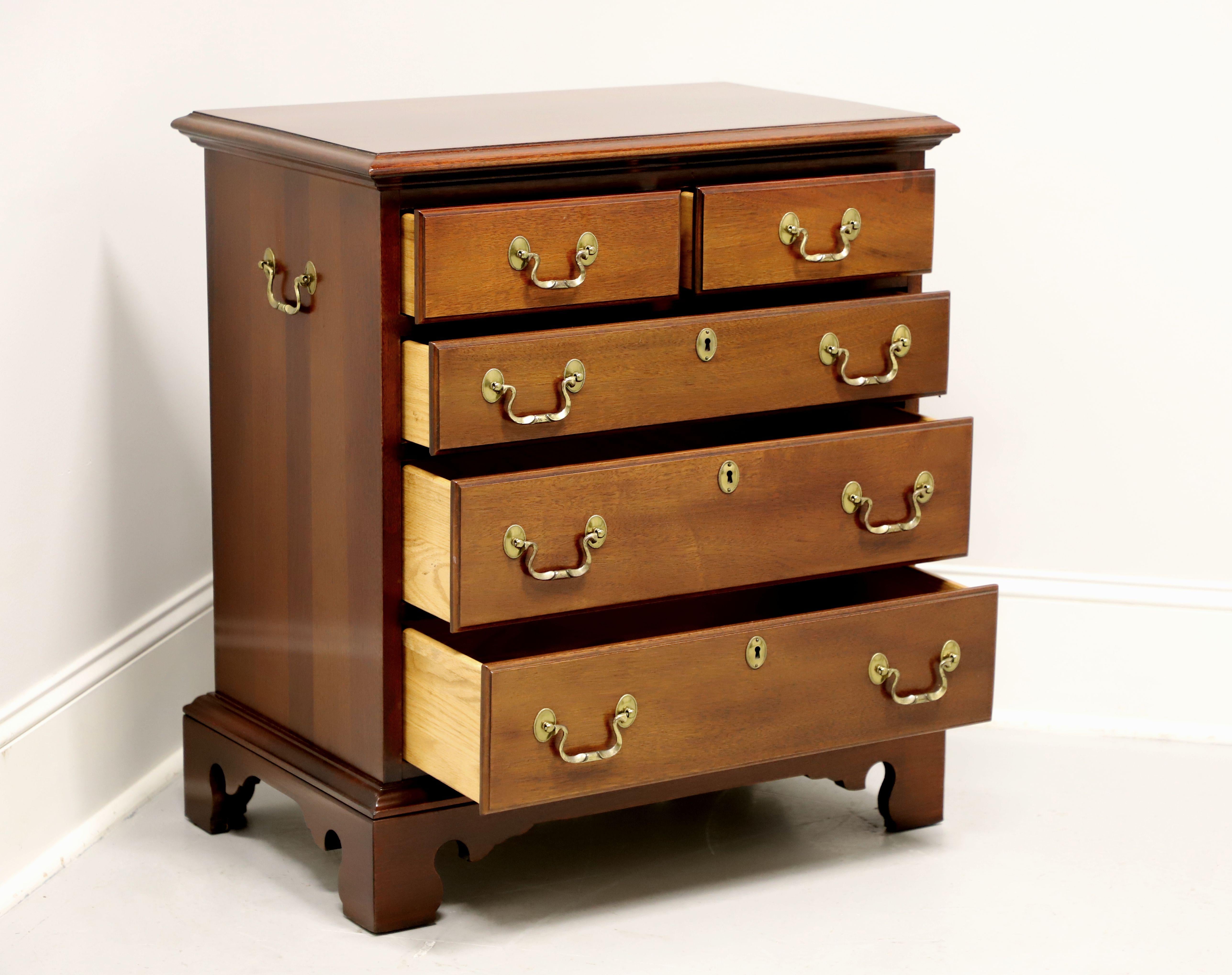 20th Century LINK-TAYLOR Heirloom Planters Solid Mahogany Chippendale Bedside Chest - D