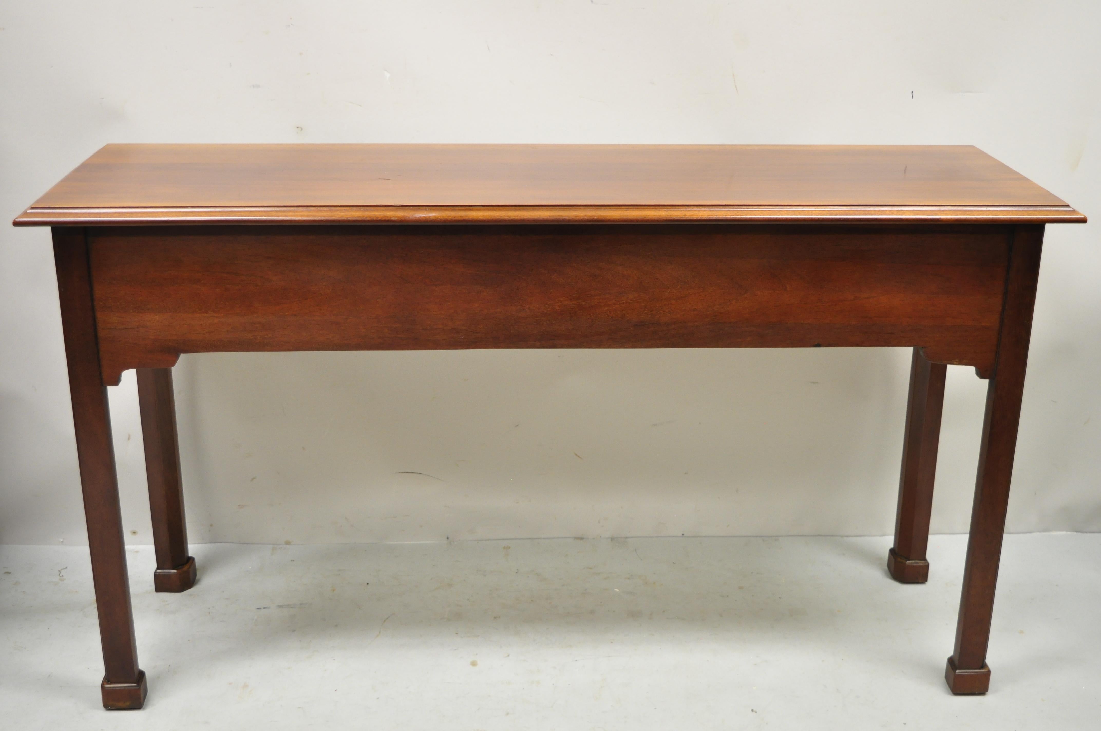 Link Taylor Heirloom Solid Mahogany 3 Drawer Georgian Console Sofa Hall Table 4