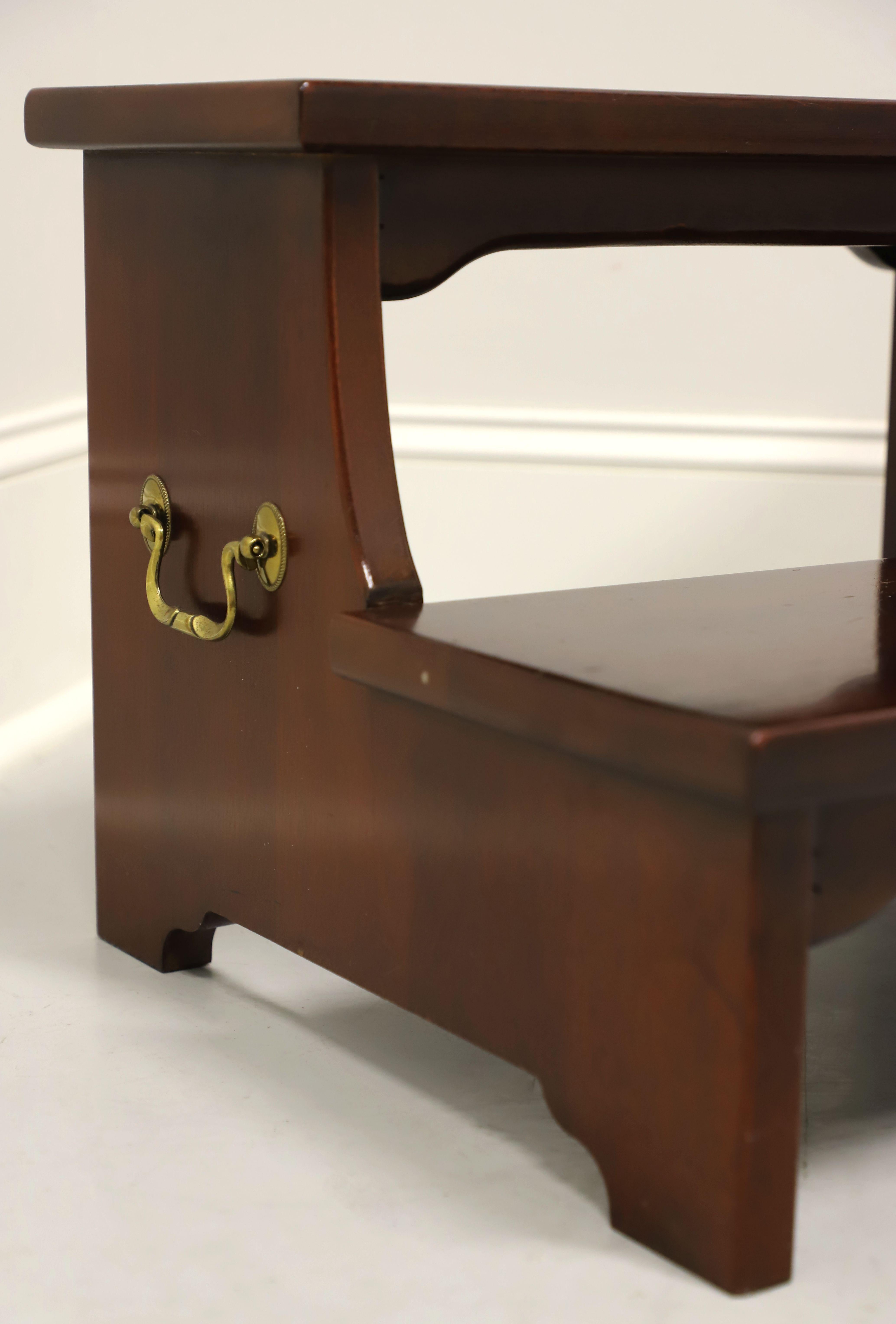 Brass LINK-TAYLOR Heirloom Solid Mahogany Chippendale Bed Steps