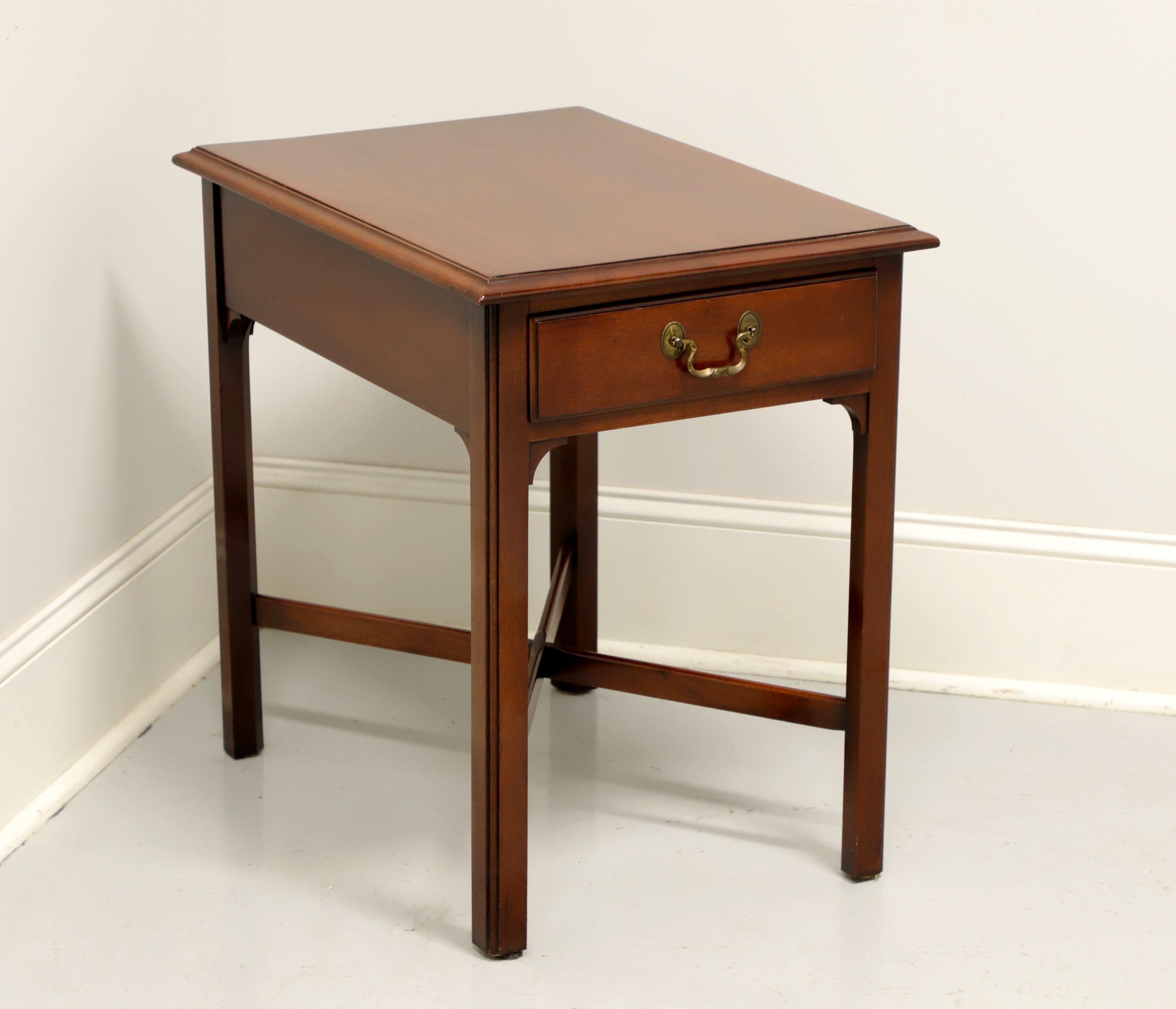 LINK-TAYLOR Heirloom Solid Mahogany Chippendale Style End Side Table 5