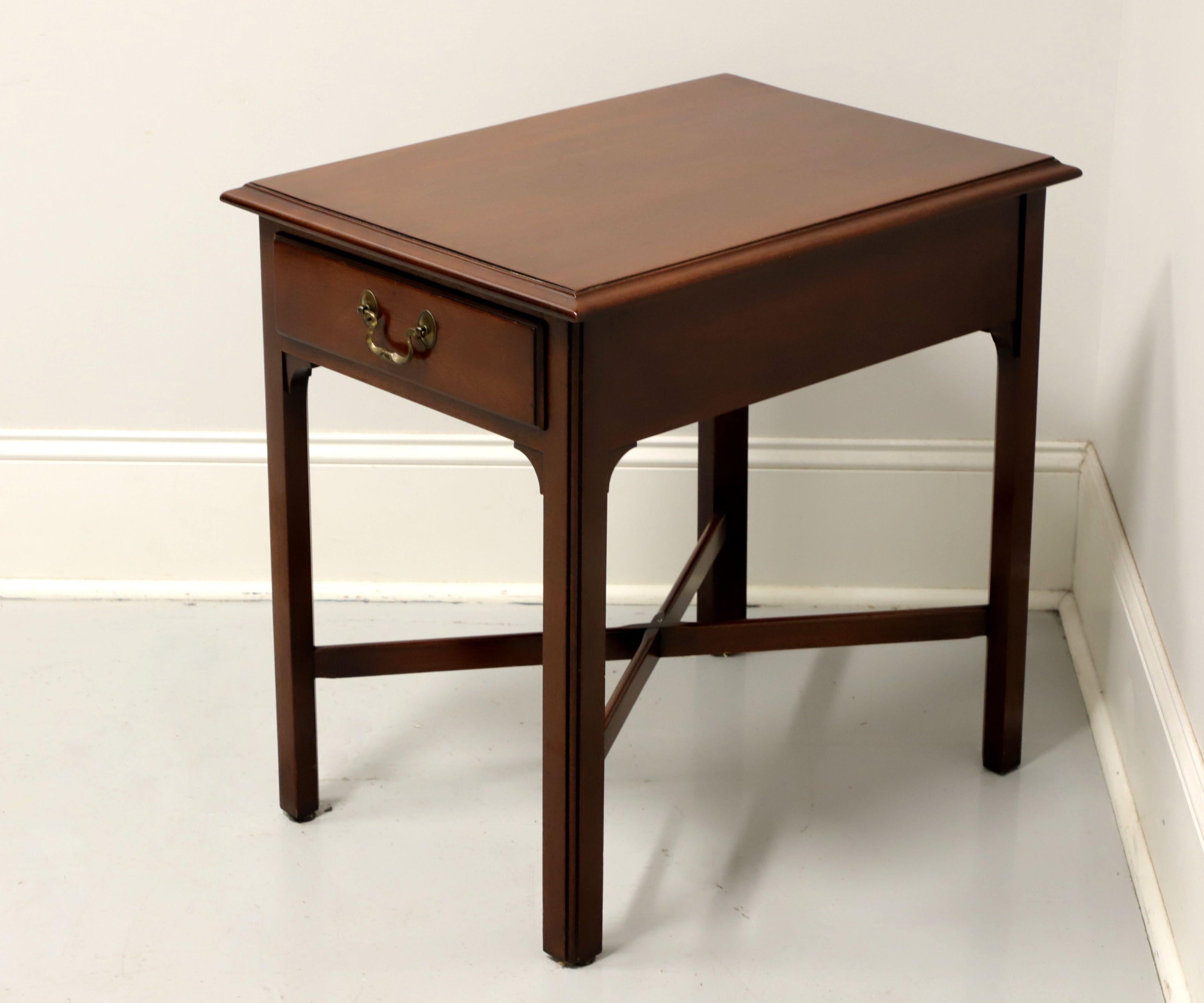 American LINK-TAYLOR Heirloom Solid Mahogany Chippendale Style End Side Table