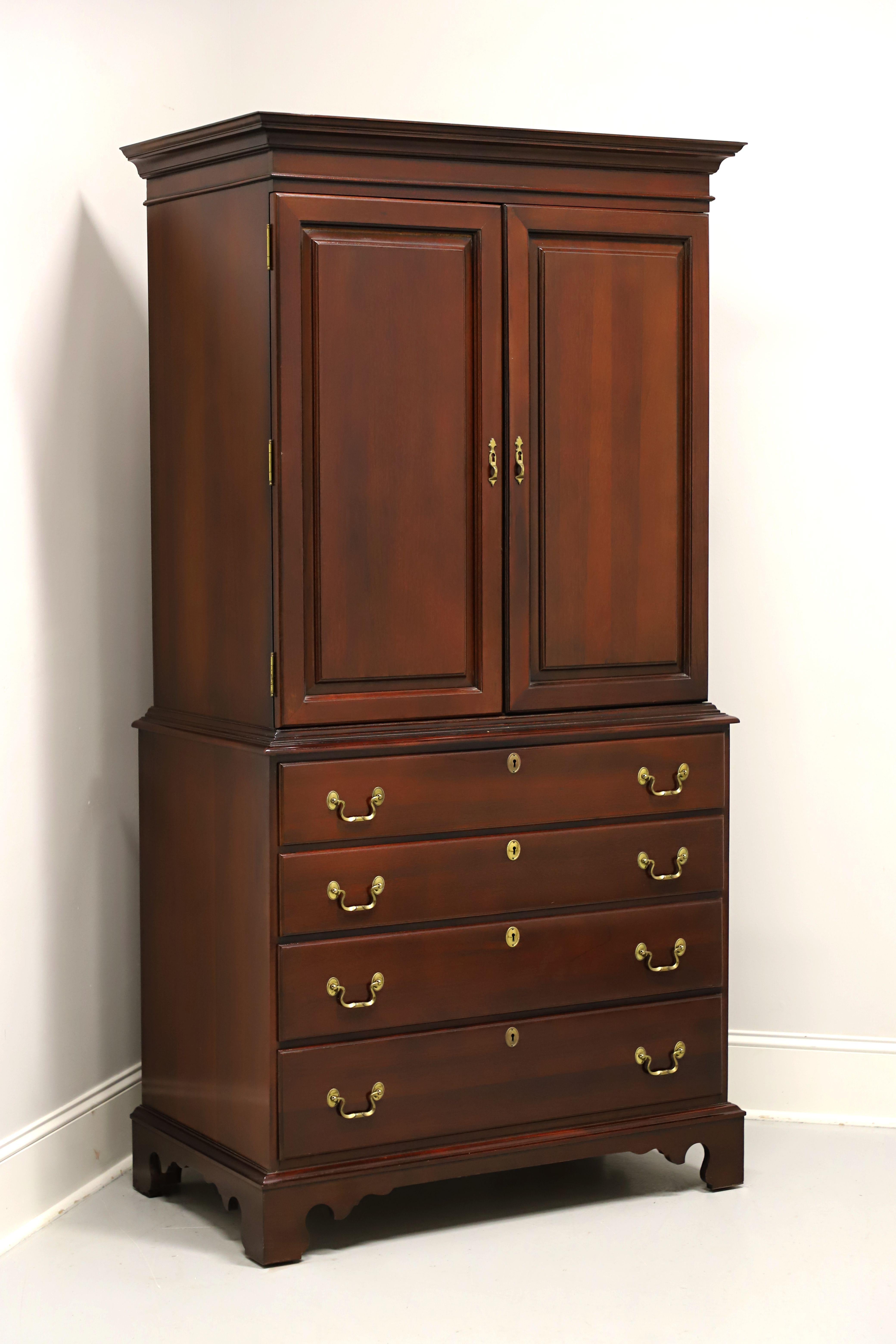 LINK-TAYLOR Heirloom Solid Mahogany Chippendale Armoire / Linen Press 6