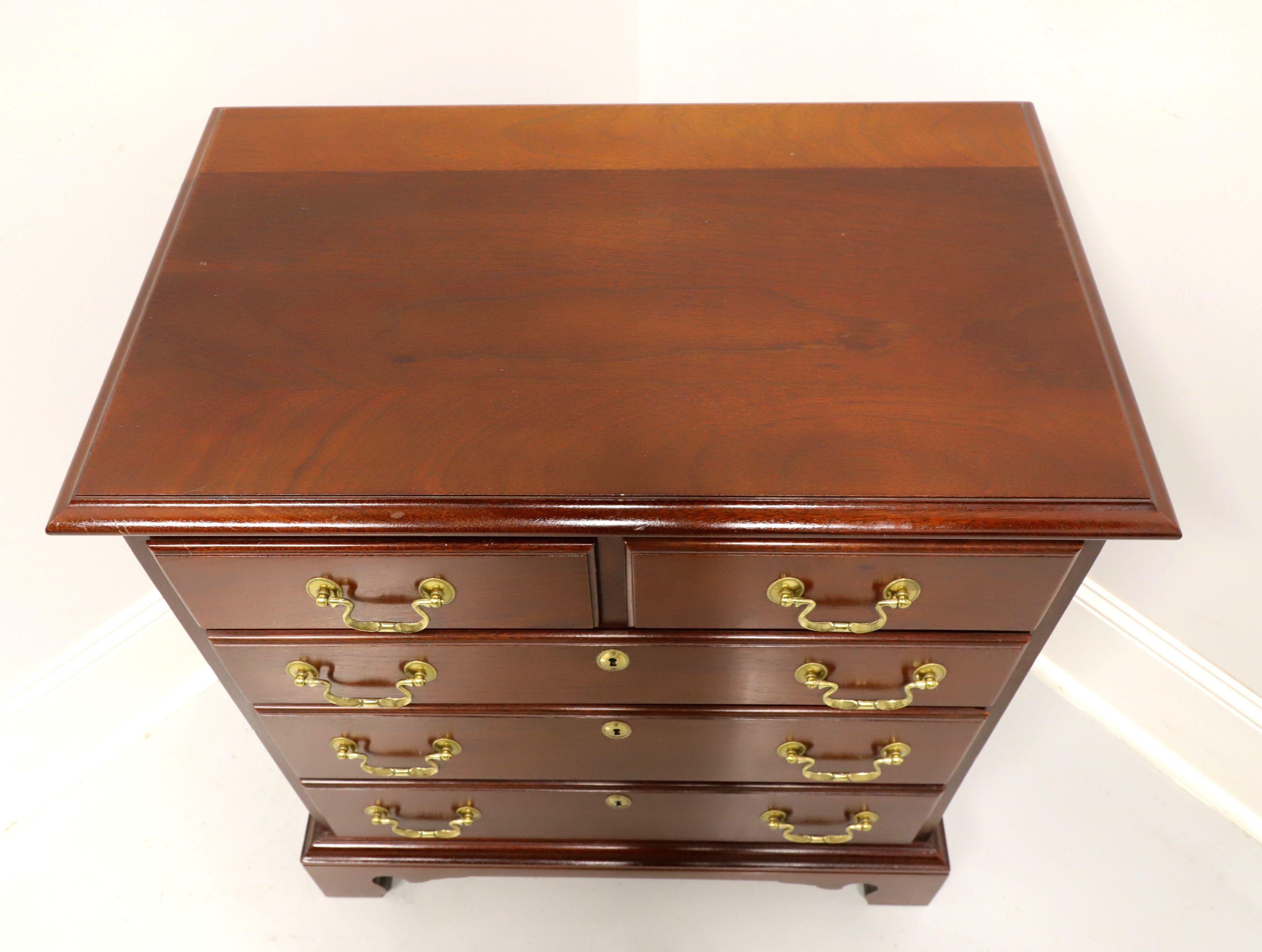 LINK-TAYLOR Solid Heirloom Mahogany Chippendale Bedside Chest In Good Condition In Charlotte, NC