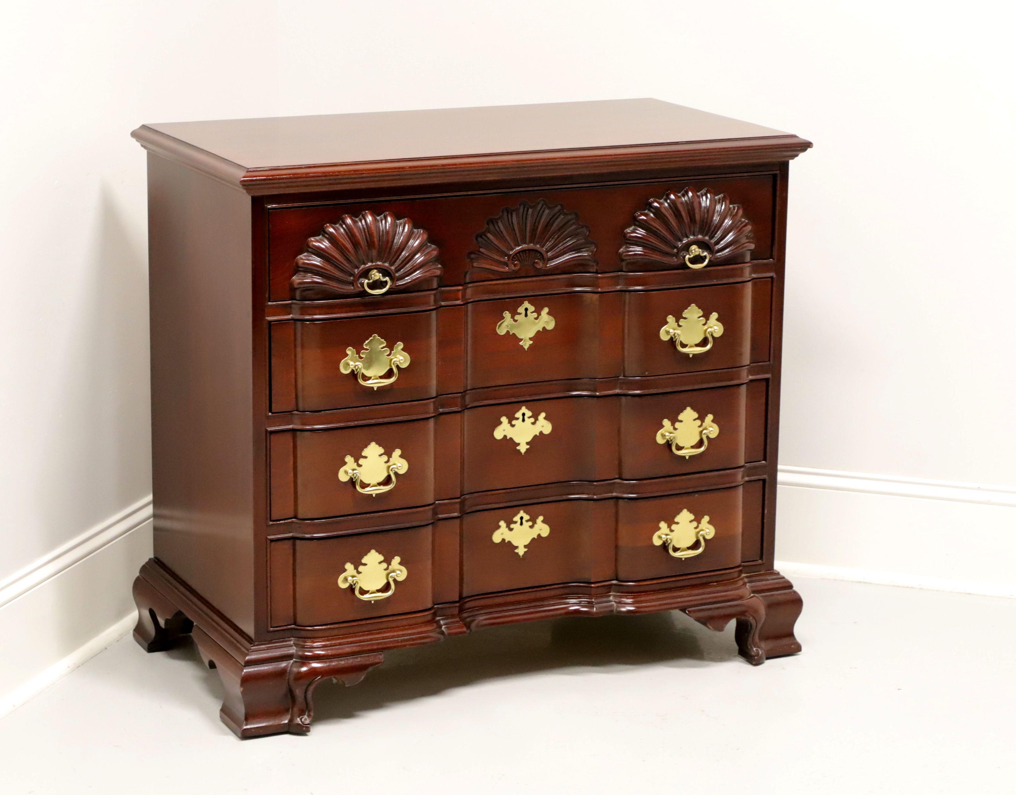 LINK-TAYLOR Solid Heirloom Mahogany Chippendale Block Front Goddard Chest (Rare) 7