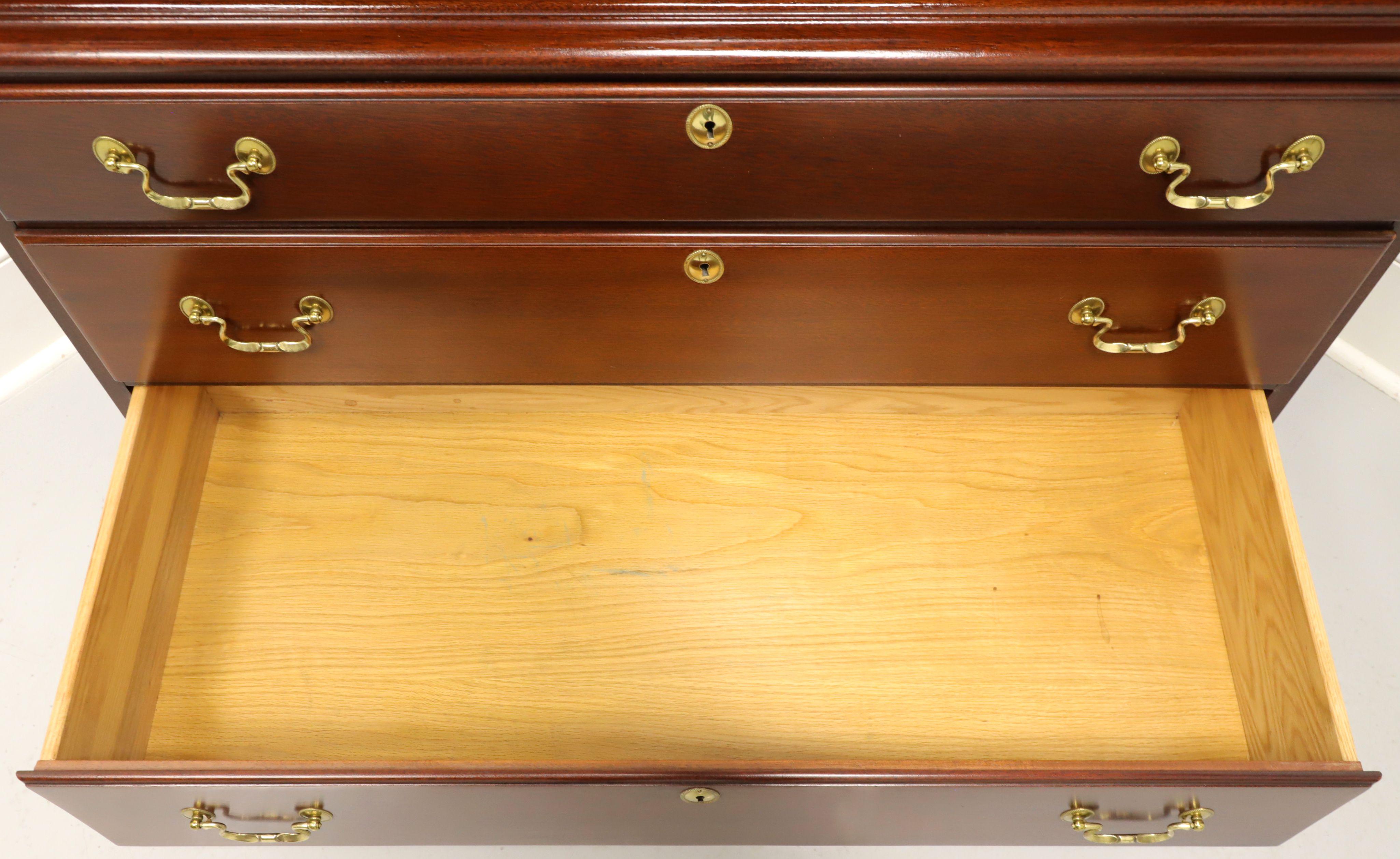 LINK-TAYLOR Solid Heirloom Mahogany Chippendale Chest on Chest 2