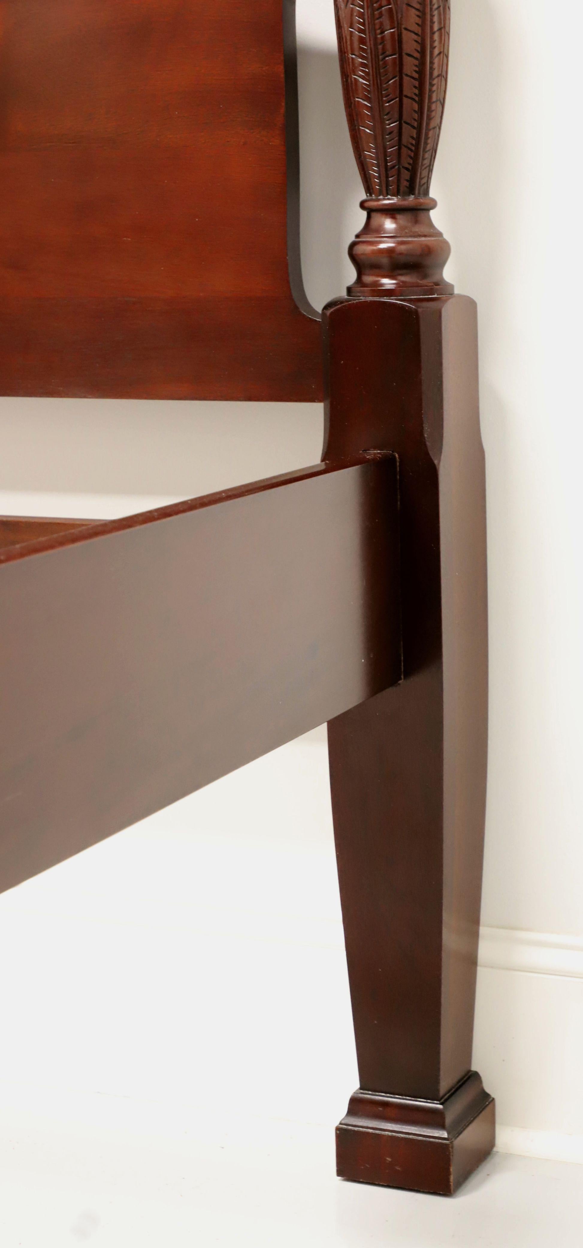 20th Century LINK-TAYLOR Solid Heirloom Mahogany Chippendale King Size Rice Four Poster Bed