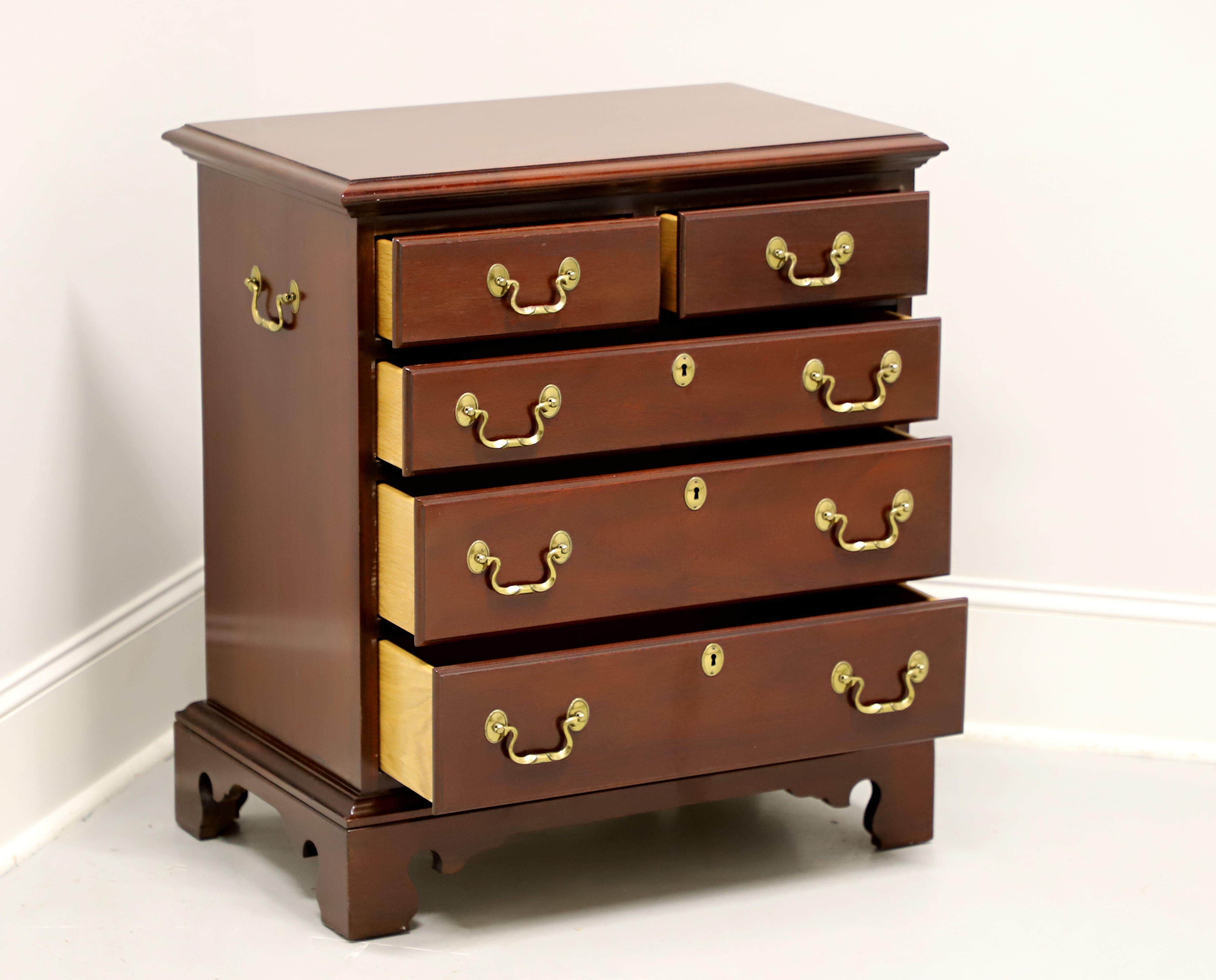 American LINK-TAYLOR Heirloom Planters Solid Mahogany Chippendale Bedside Chest - A