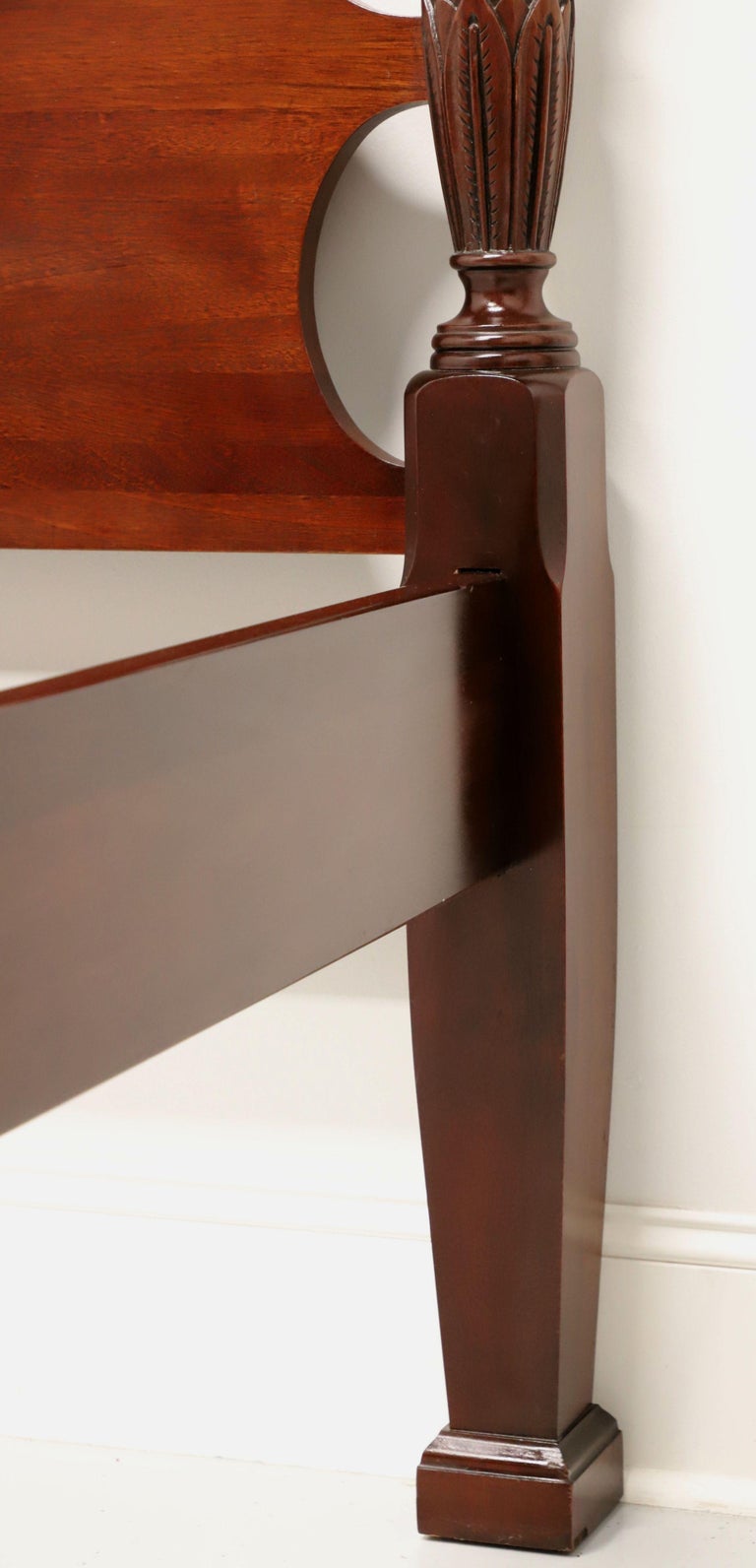 LINKTAYLOR Solid Heirloom Mahogany Chippendale Queen Size Rice Four Poster Bed at 1stDibs