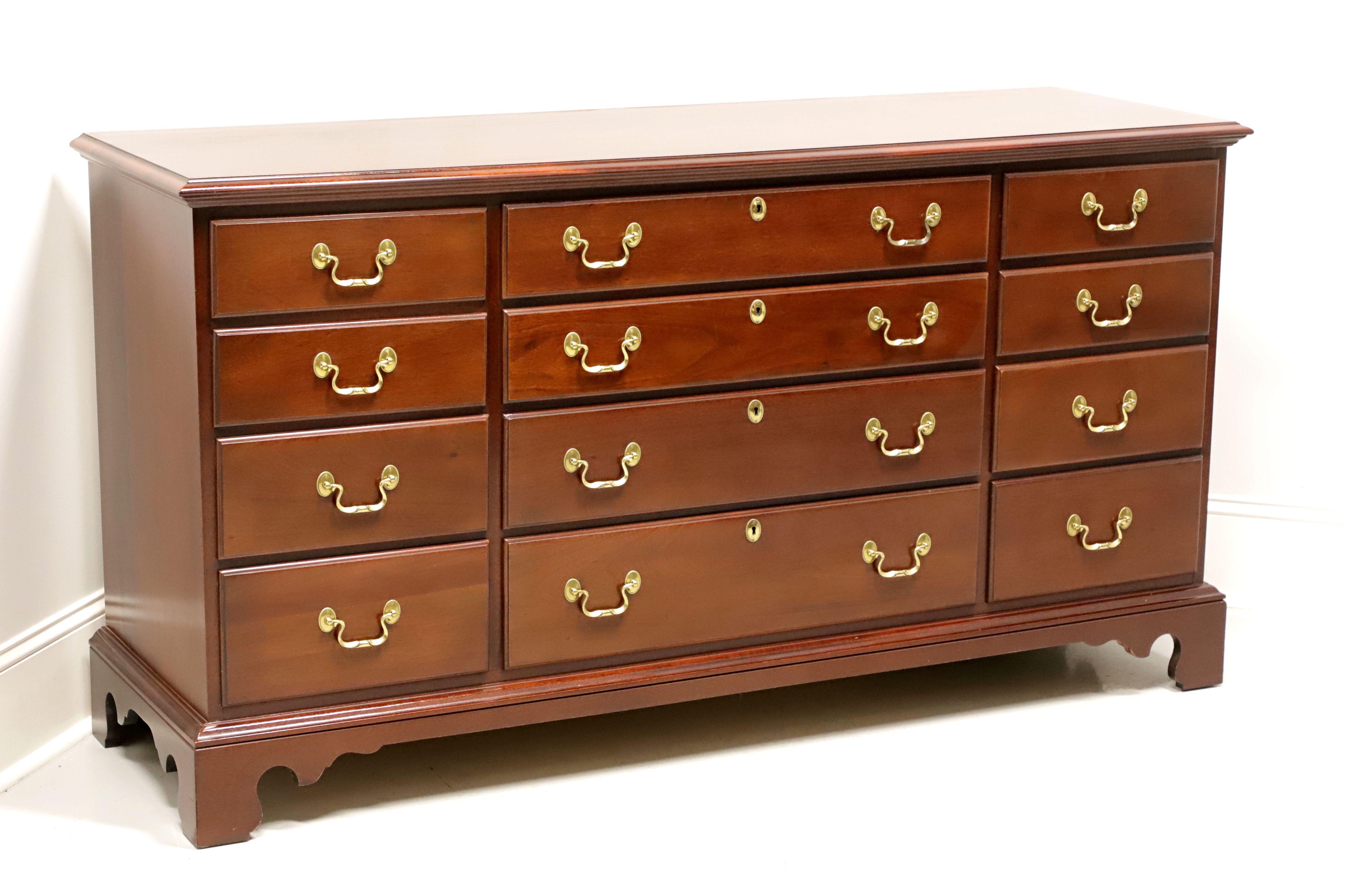 LINK-TAYLOR Heirloom Beaufort Solid Mahogany Chippendale Triple Dresser - A For Sale 4