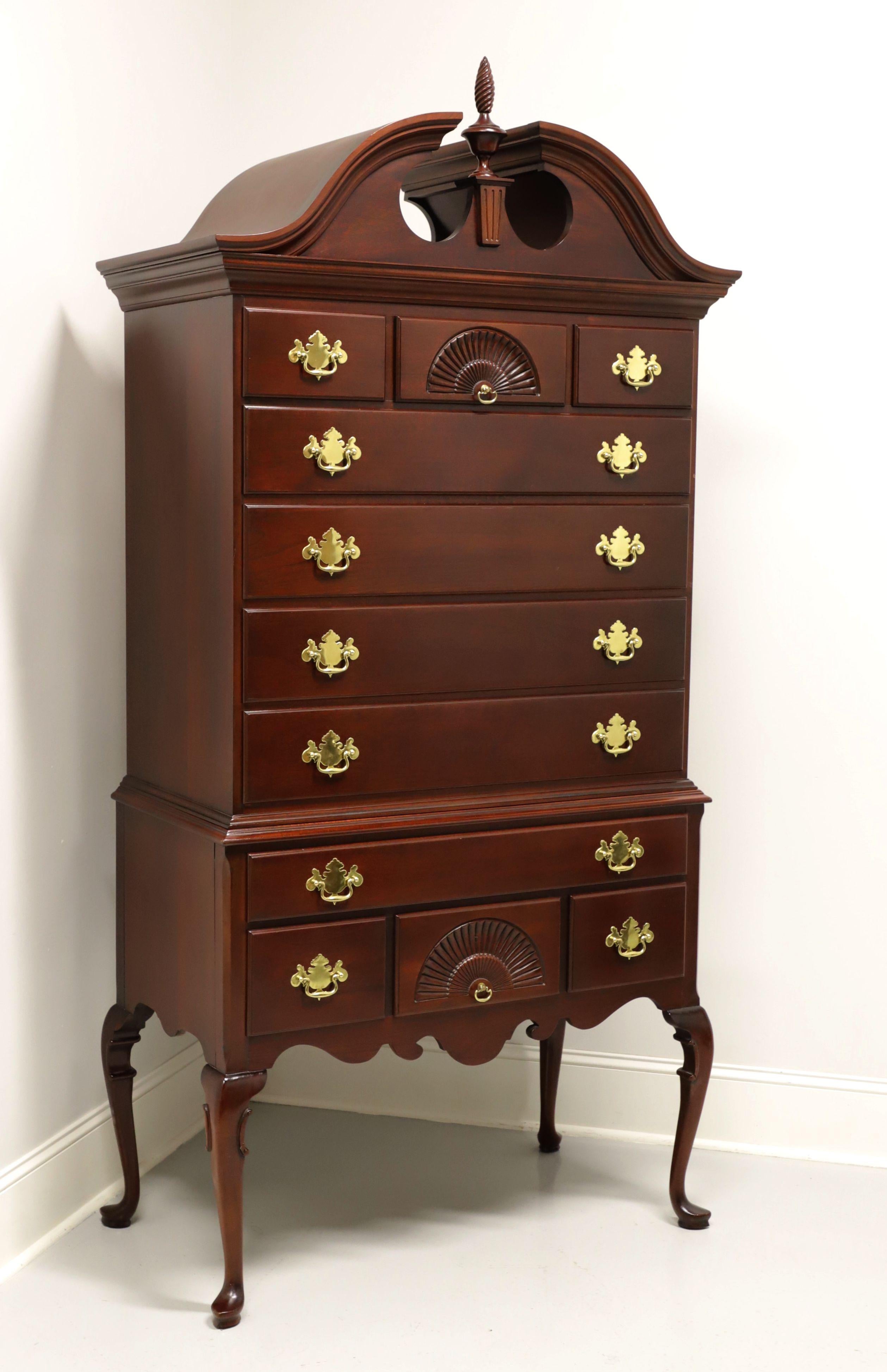 LINK-TAYLOR Solid Heirloom Mahogany Queen Anne Style Highboy Chest 7