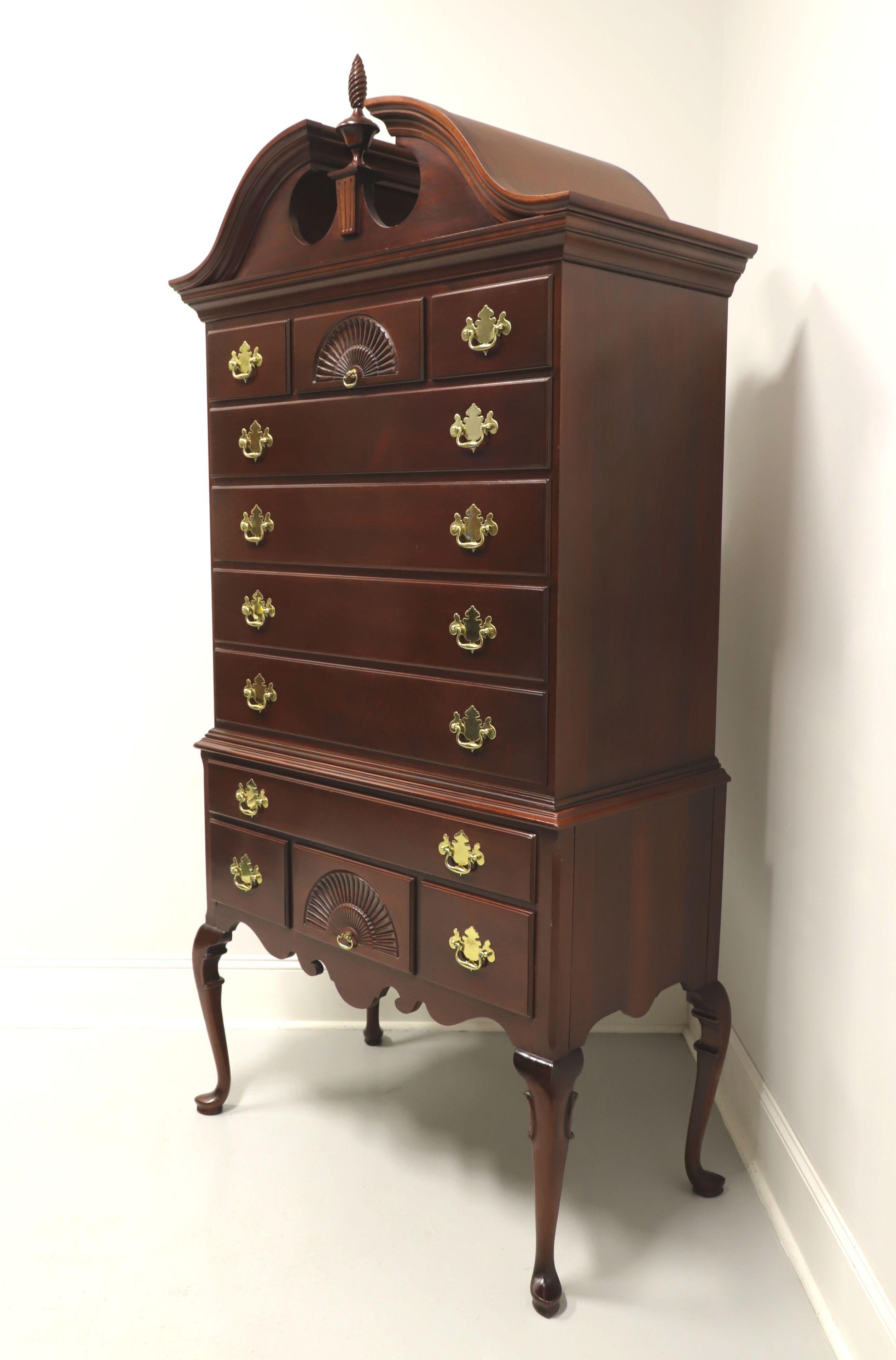 American LINK-TAYLOR Solid Heirloom Mahogany Queen Anne Style Highboy Chest