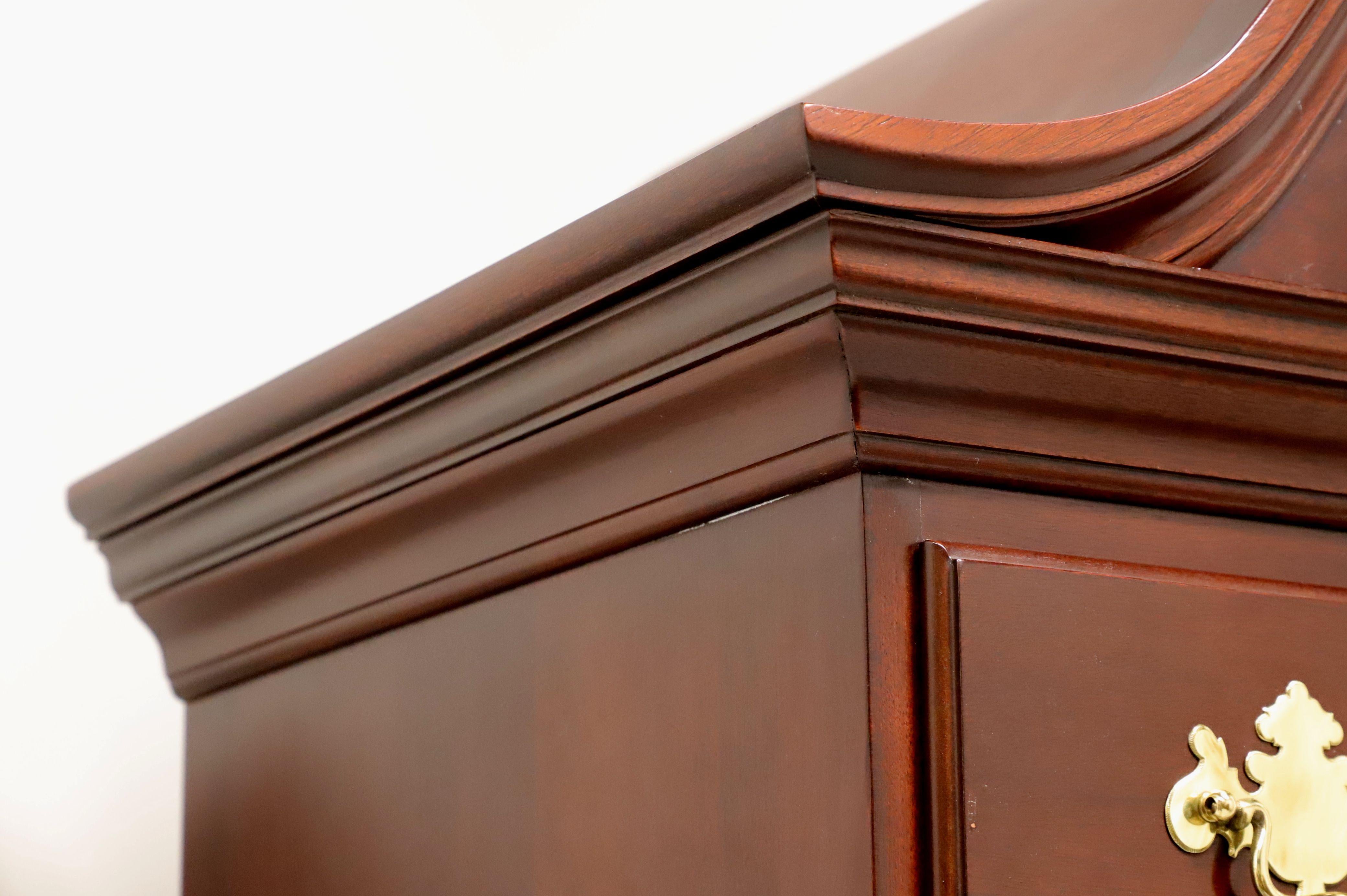 LINK-TAYLOR Solid Heirloom Mahogany Queen Anne Style Highboy Chest 1