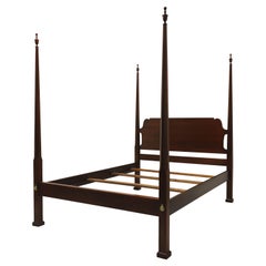 LINK-TAYLOR Solid Heirloom Mahogany Queen Size Pencil Post Bed