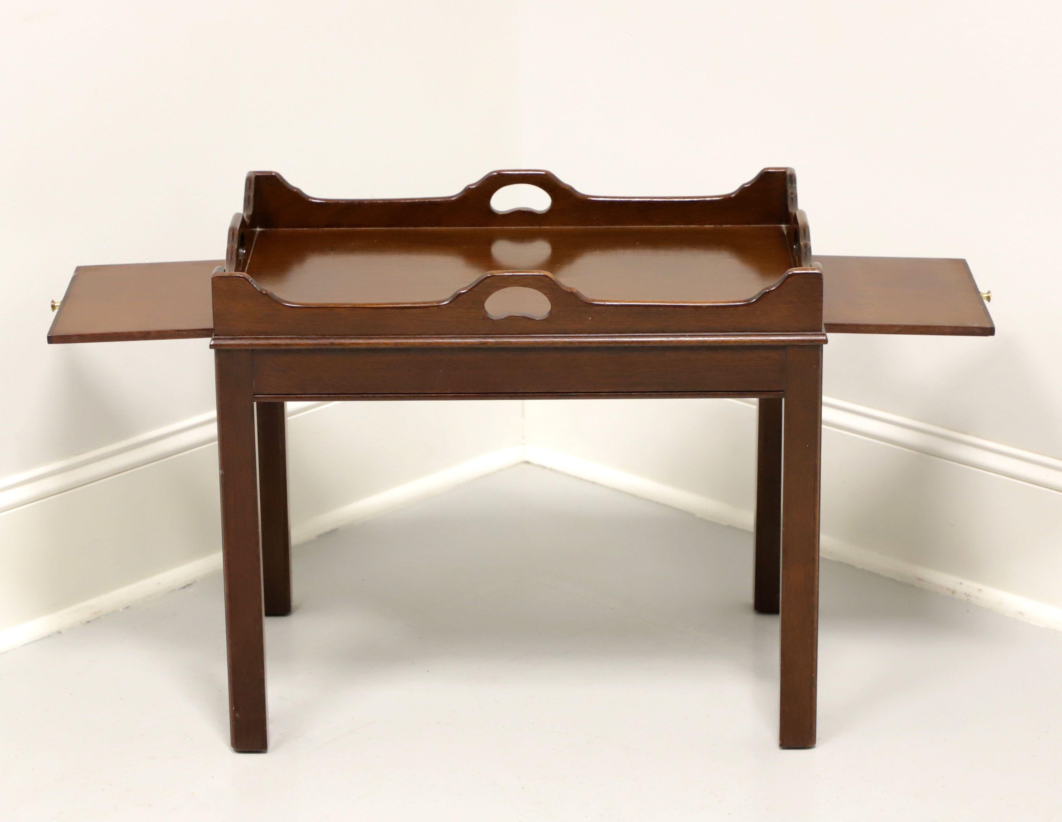 American LINK-TAYLOR Heirloom Solid Mahogany Chippendale Tea Table For Sale