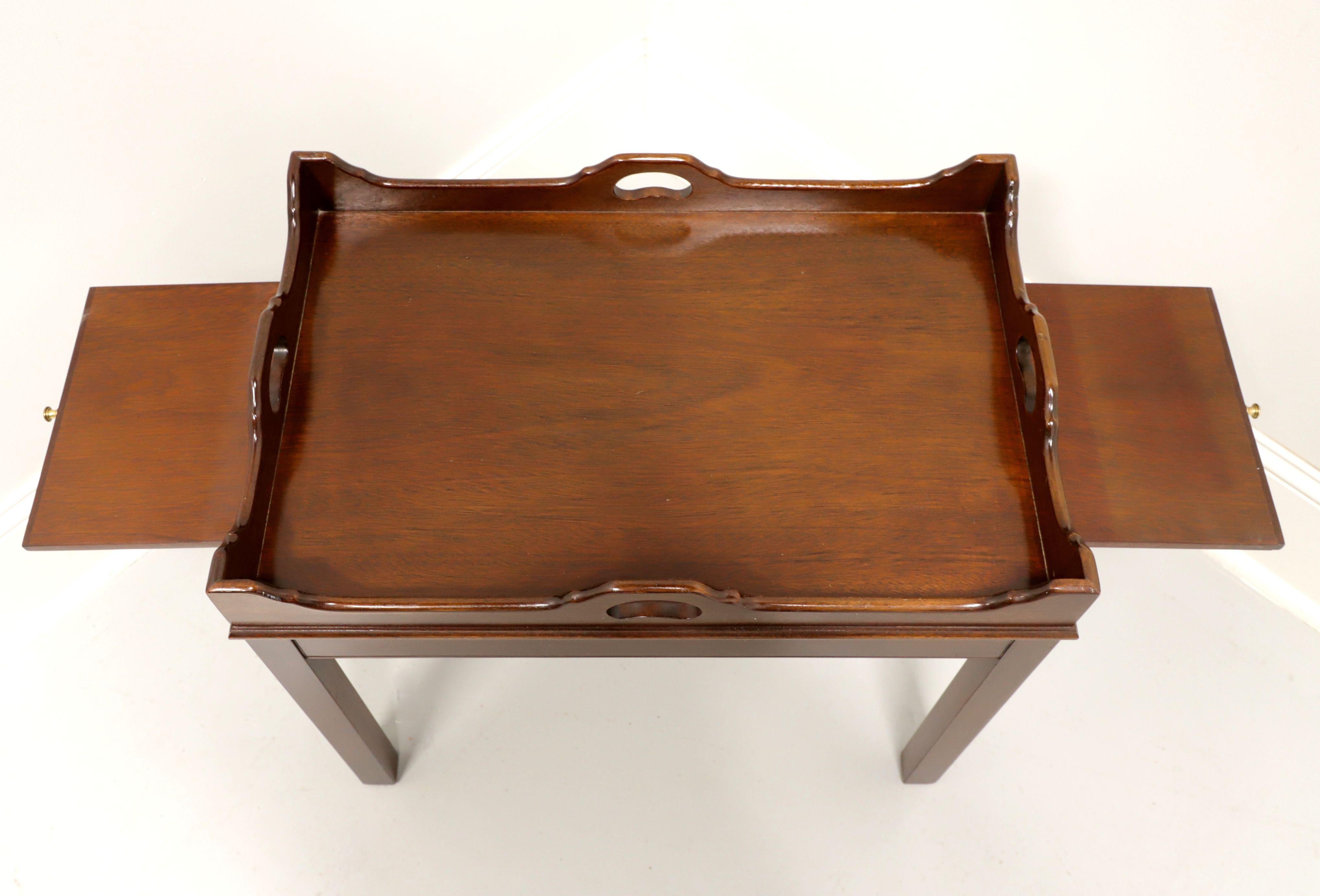 LINK-TAYLOR Heirloom Solid Mahogany Chippendale Tea Table In Good Condition For Sale In Charlotte, NC