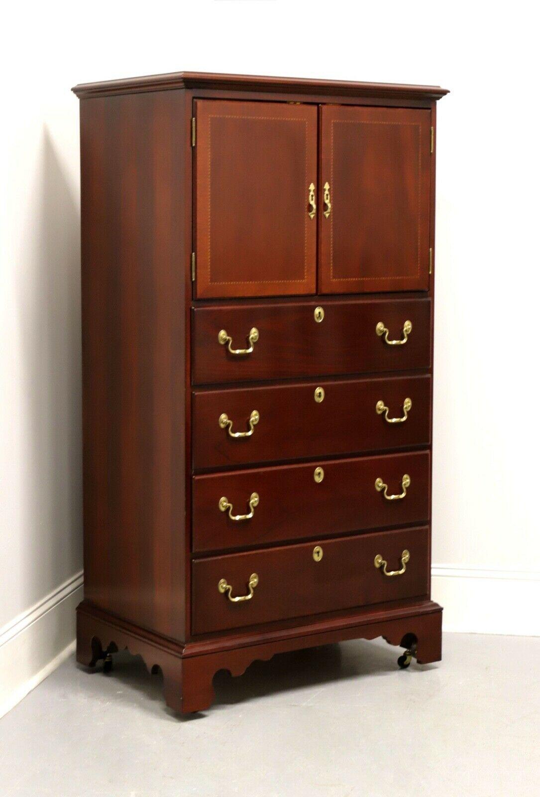 LINK-TAYLOR Solid Mahogany Chippendale Tall Chest 4