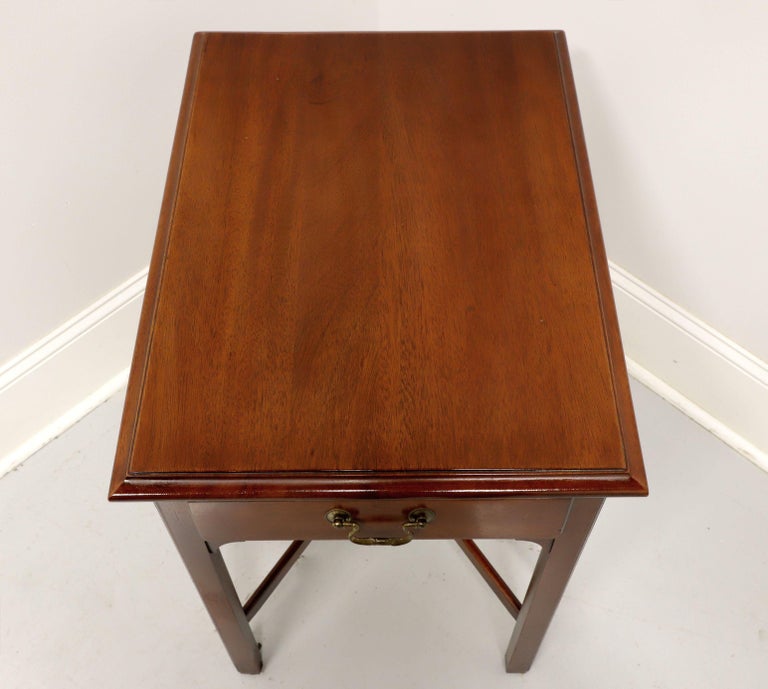 LINKTAYLOR Solid Mahogany Traditional Style End Side Table For Sale at