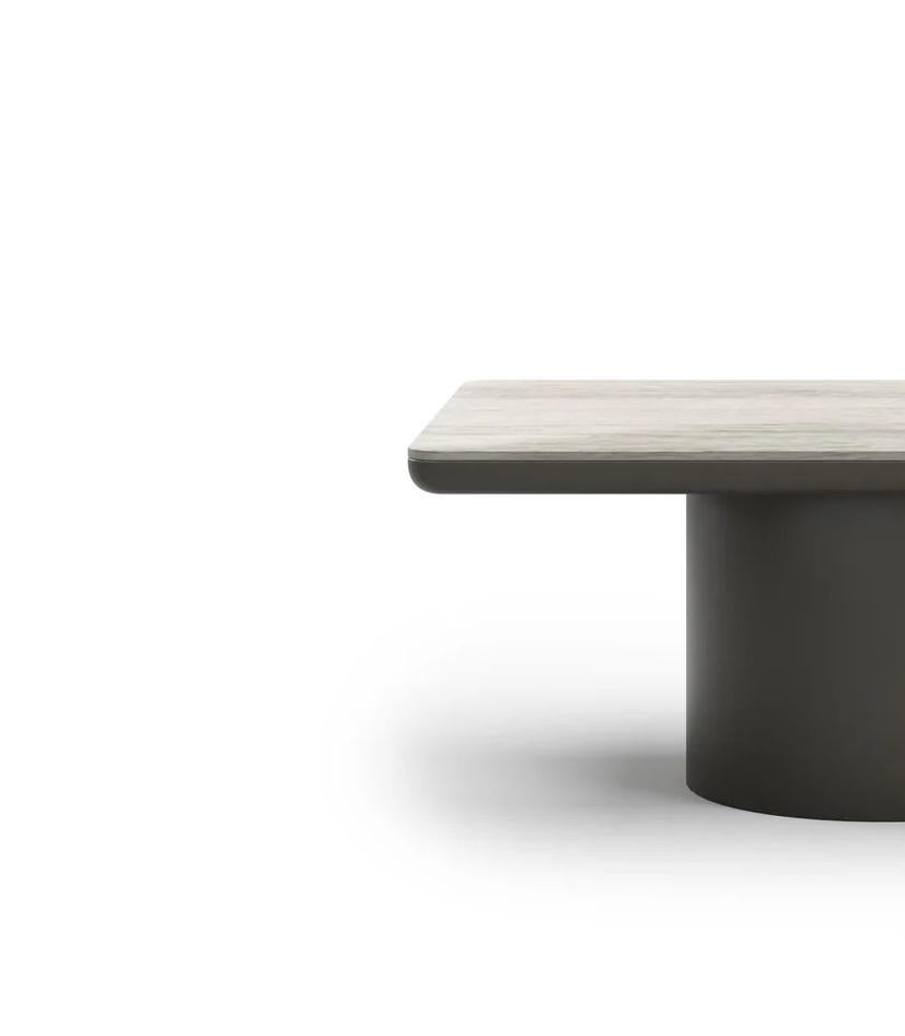 Tavolino rotondo in pietra sinterizzata e alluminio verniciato a polvere A Link-Terra di SNOC In condizioni Nuovo in vendita a Geneve, CH