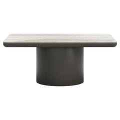 Link-Terra Sintered Stone And Powder-Coated Aluminum Round Coffee Table by SNOC