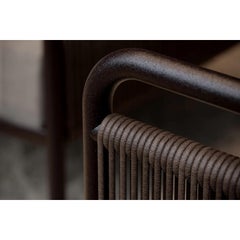 Link-Terra Sofá de dos plazas para exterior de mimbre y aluminio con recubrimiento de polvo by SNOC