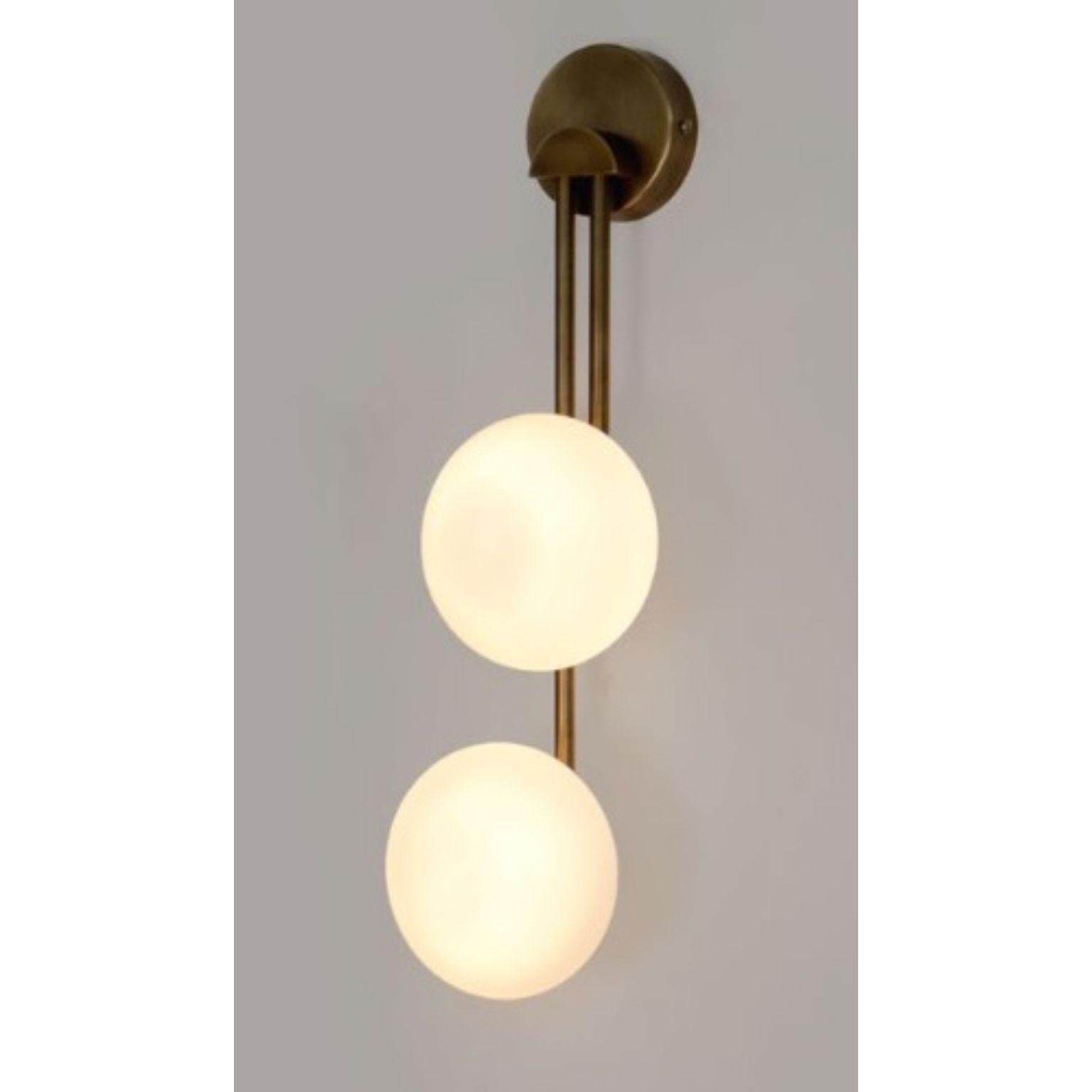 Post-Modern Link Two Glass Globe Wall Sconce by Lamp Shaper For Sale