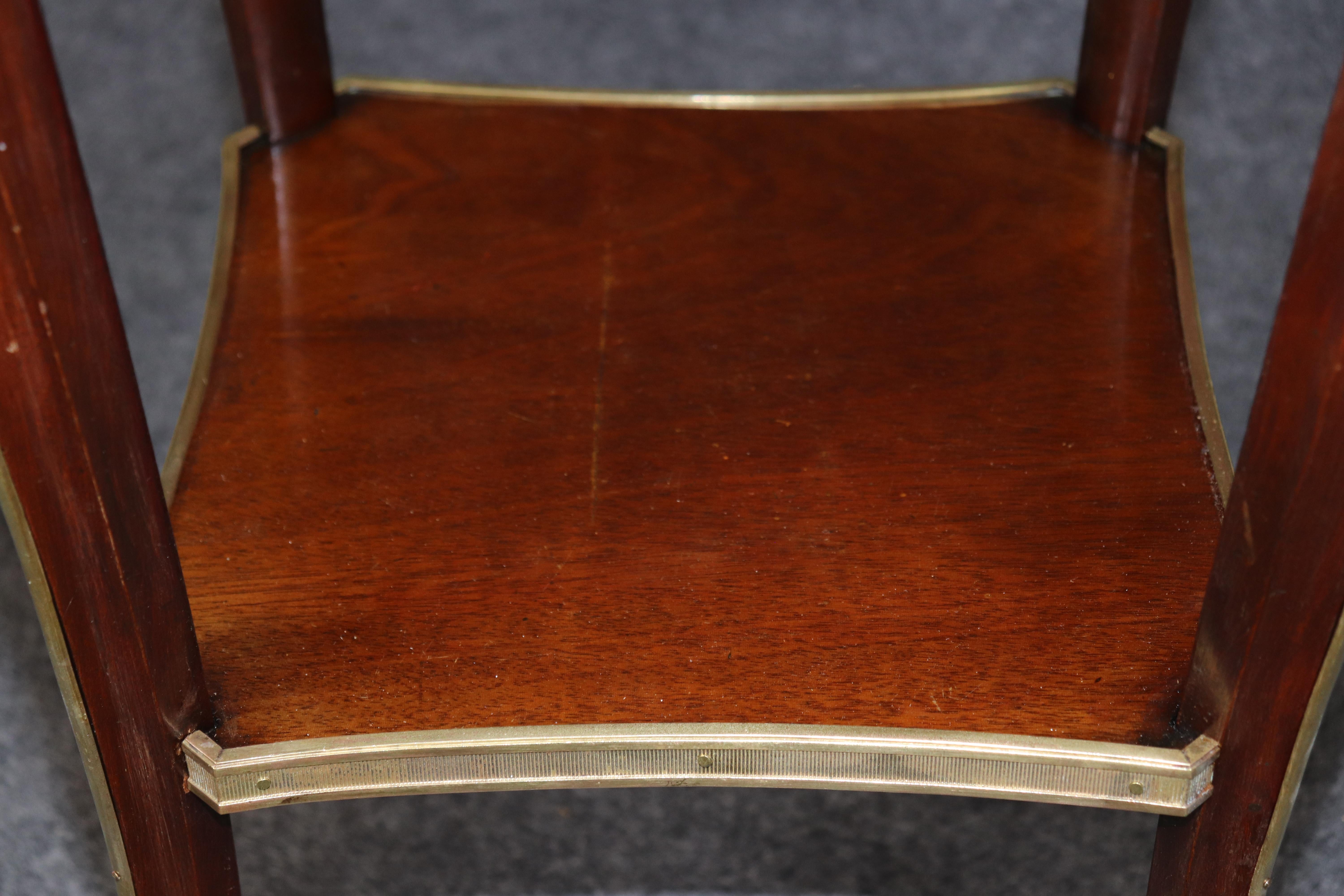 Linke Quality Bronze Mounted Verdi Marble Bronze Mounted End Table with Drawer For Sale 2